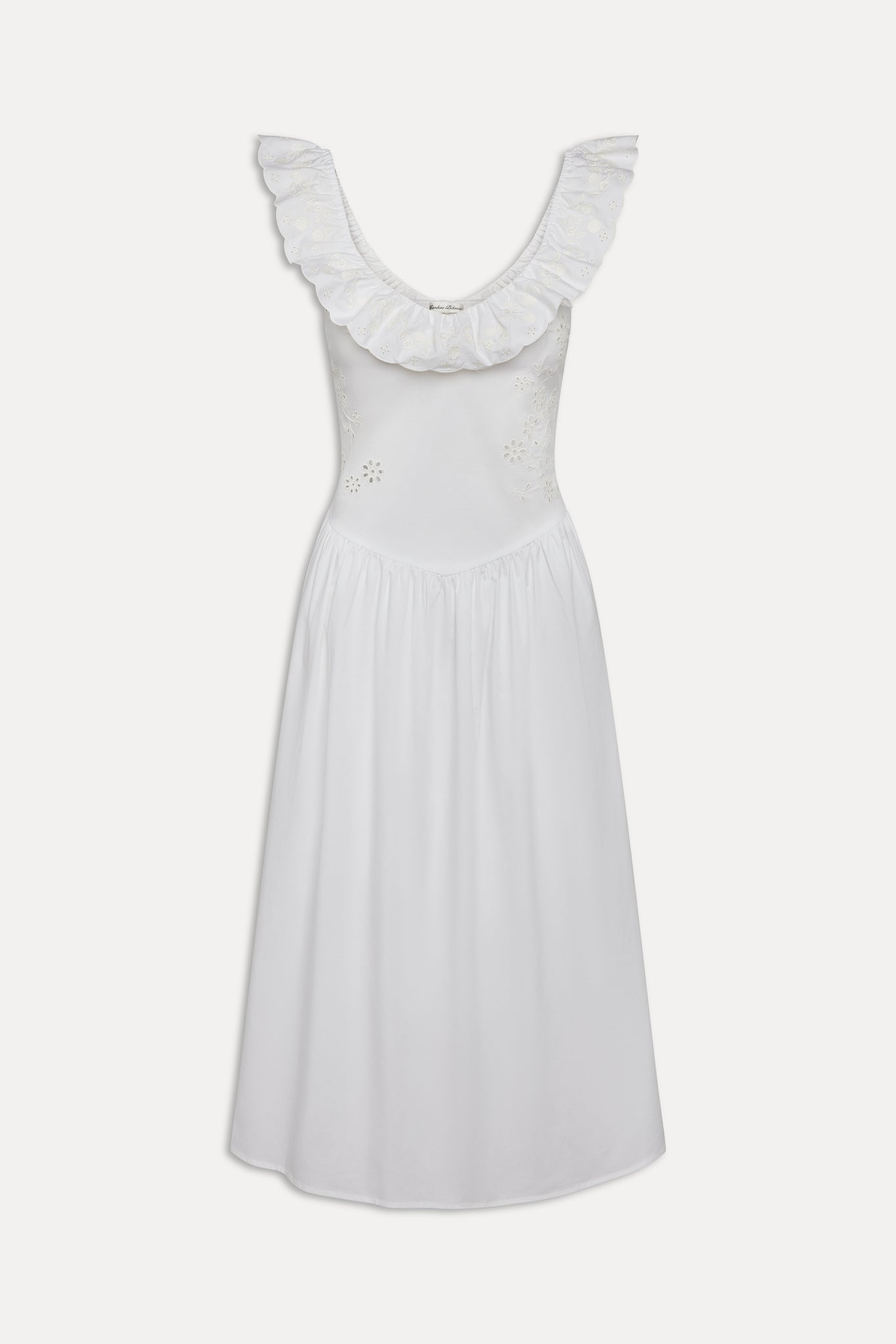 Georgia Cotton Embroidered Midi Dress - Angel's Meadow