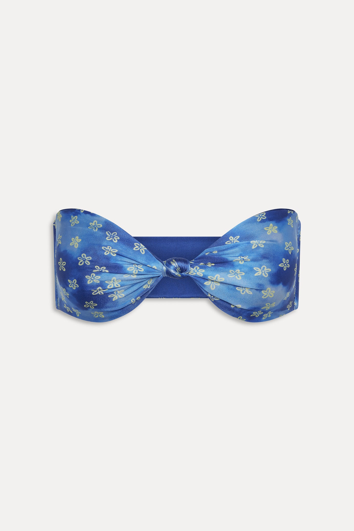 Gigi Satin Bandeau Bikini Top  Cosmic Bloom
