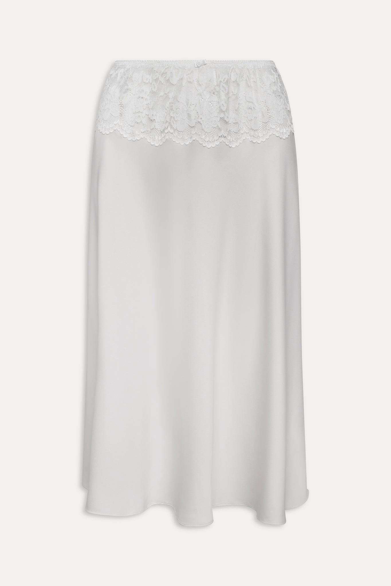 Harper Satin Lace Midi Skirt  Heaven