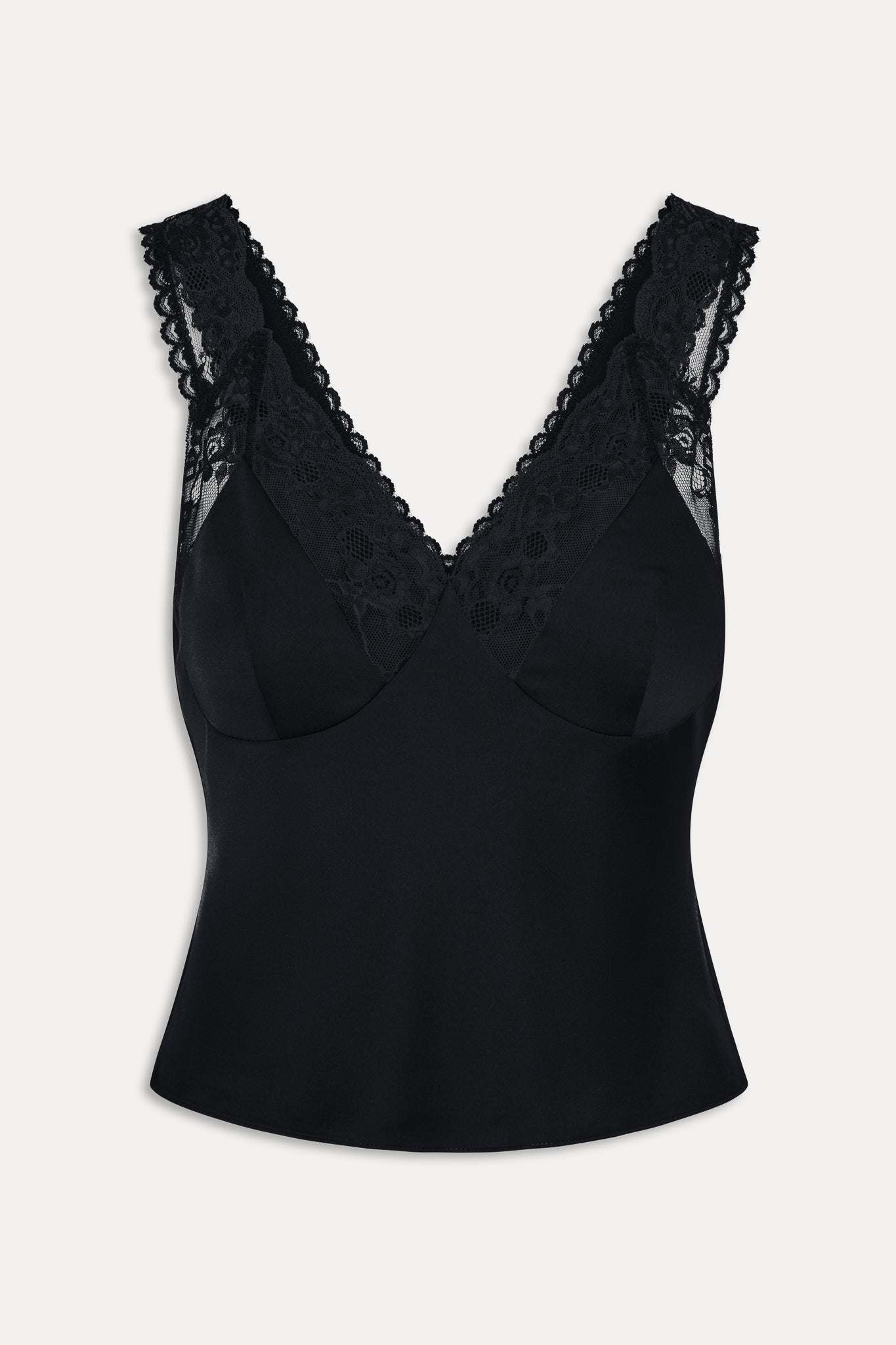 Harper Satin Top  Black