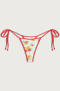 Hazel Shine Skimpy Bikini Bottom - Sweet Hibiscus
