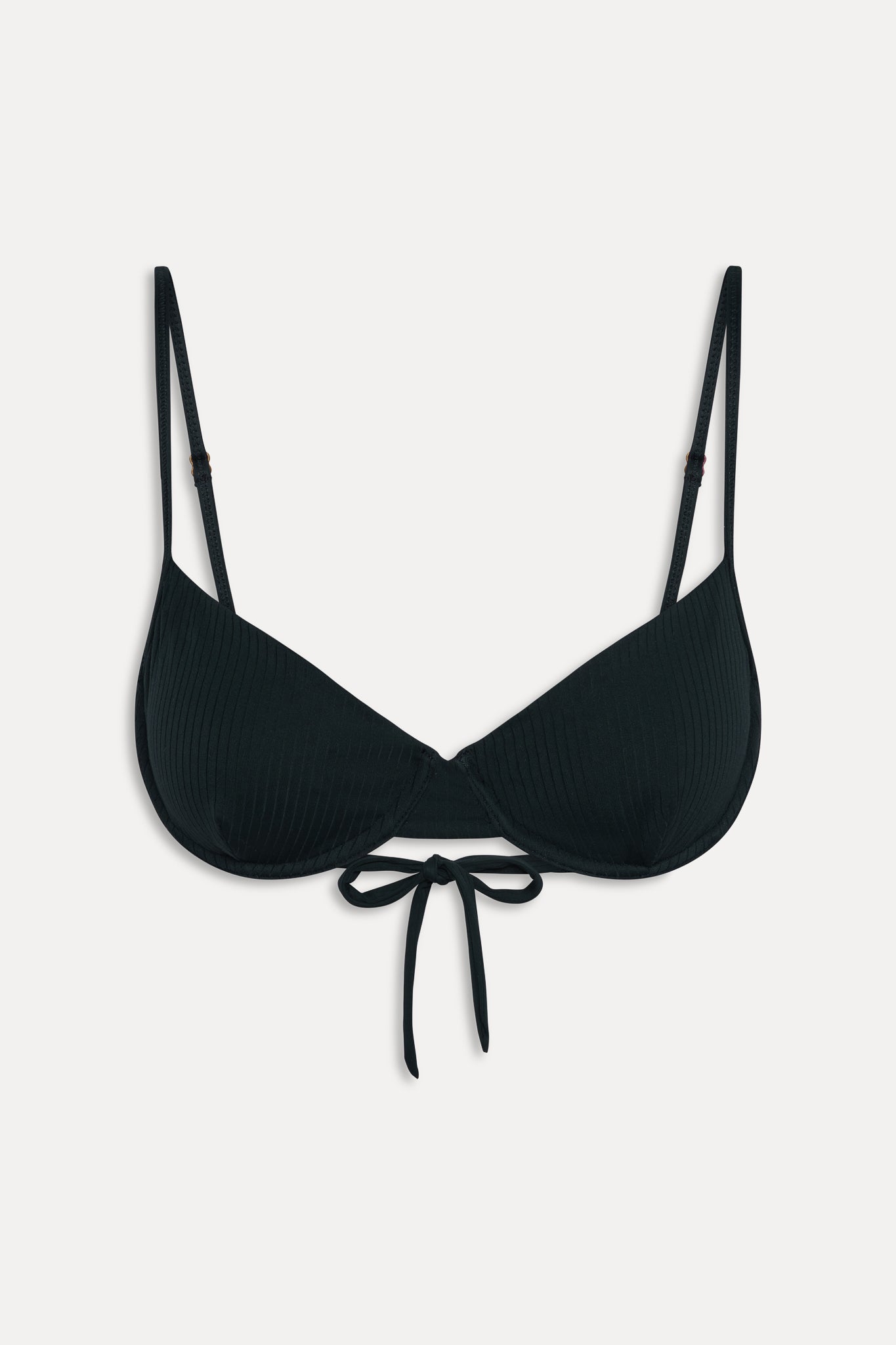 Ireland Ribbed Underwire Top  Black