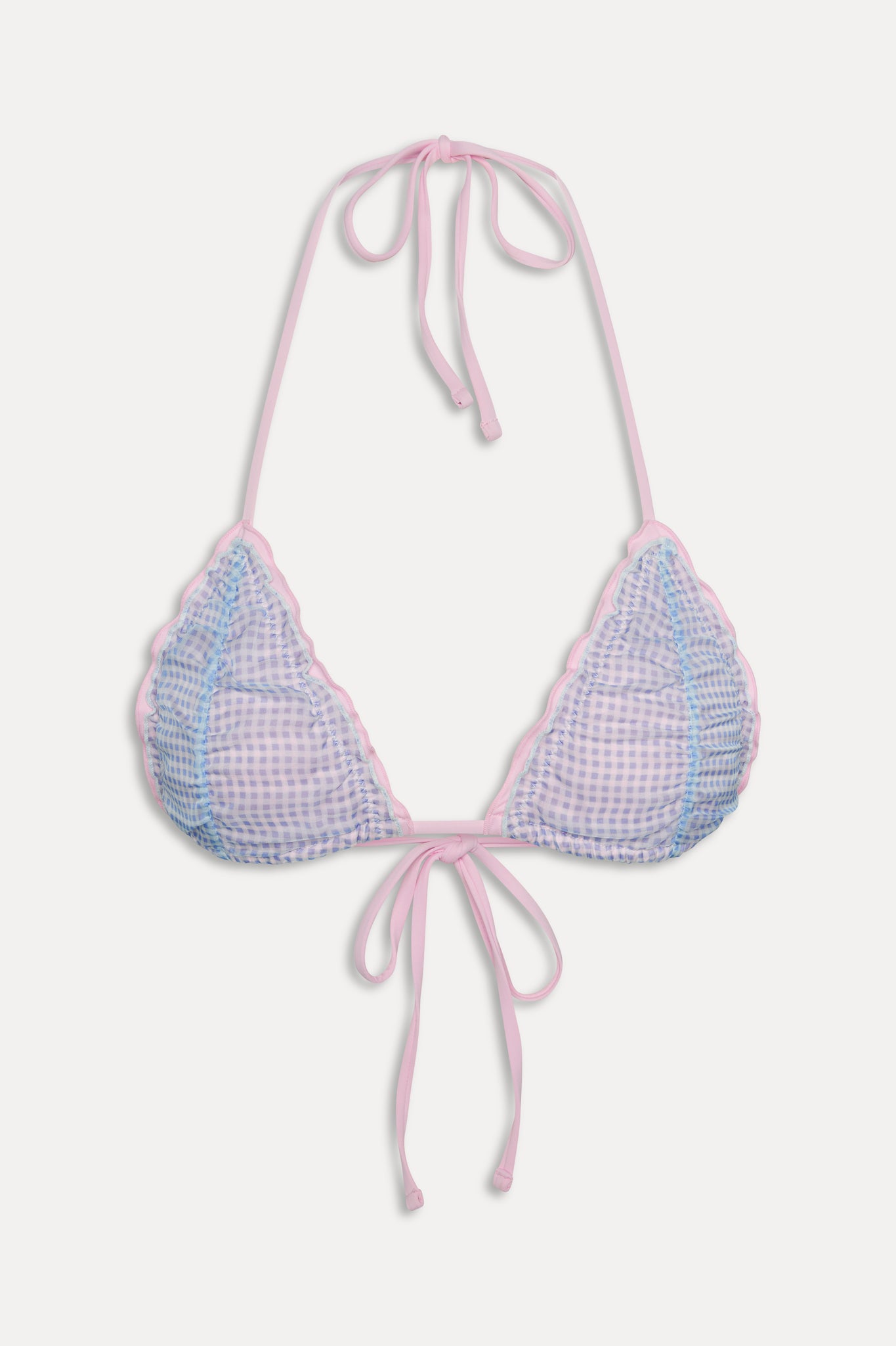 Isla Skimpy Gingham Bikini Top  Gingham Ribbon