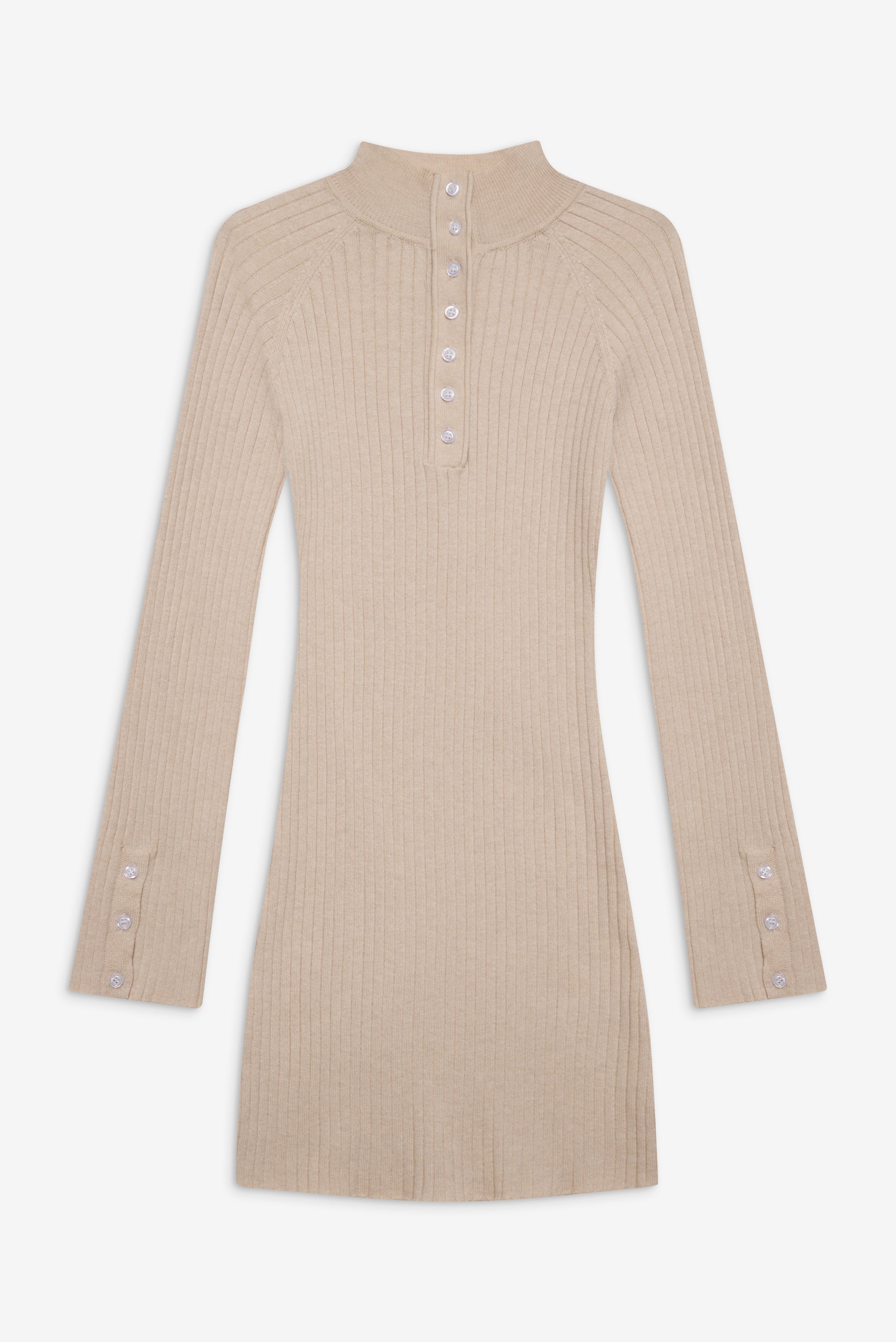 Frankies Bikinis | Isla Long Sleeve Mini Dress | Cream Cream / L Frankies Bikinis | Isla Long Sleeve Mini Dress | Cream Cream / L