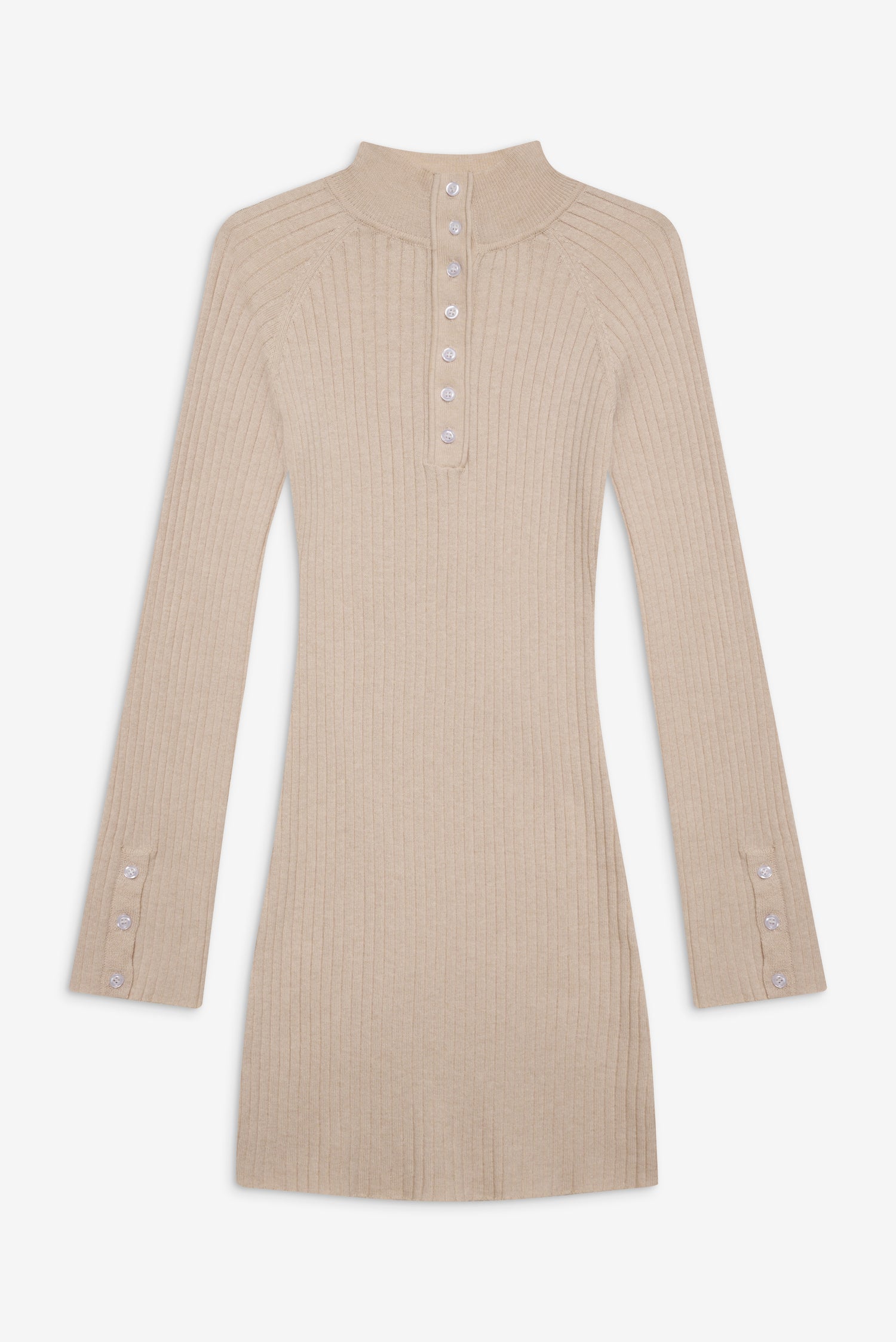 Isla Long Sleeve Mini Dress  Cream