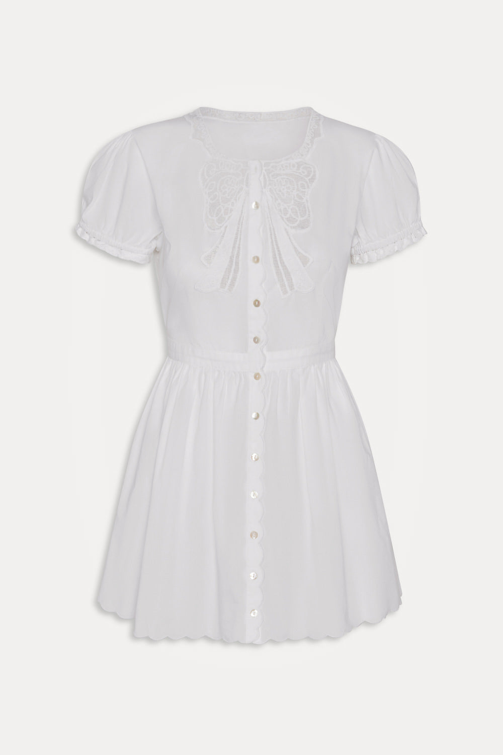 Ivy Cotton Mini Dress  White