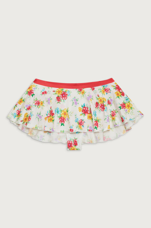 Izabella swim skirt bikini bottom sweet hibiscus by Frankies Bikinis 