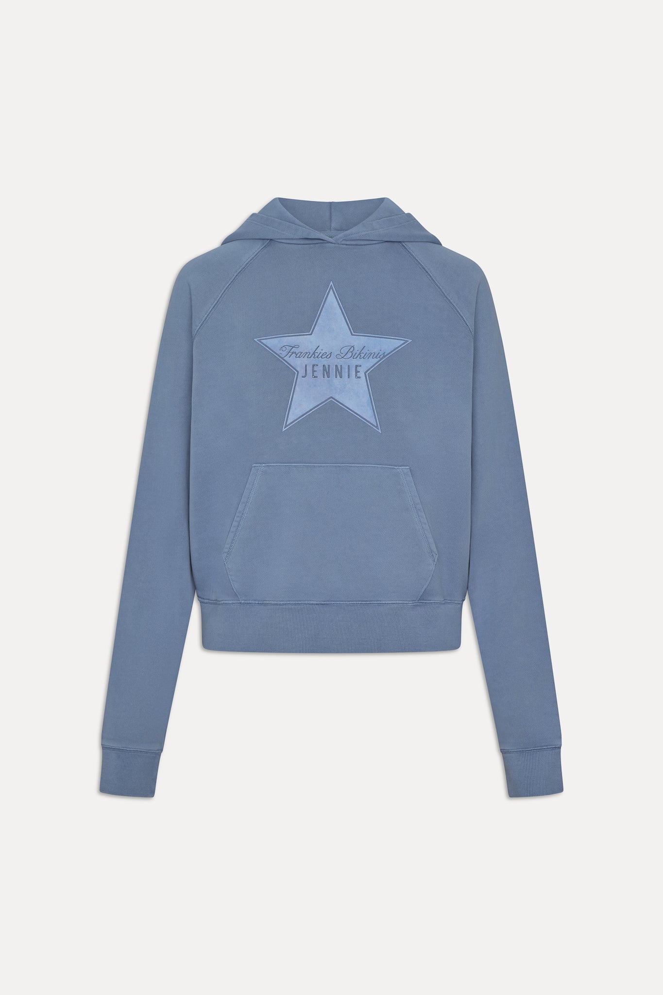x JENNIE Jane Cropped Terry Hoodie  Jennie Blue