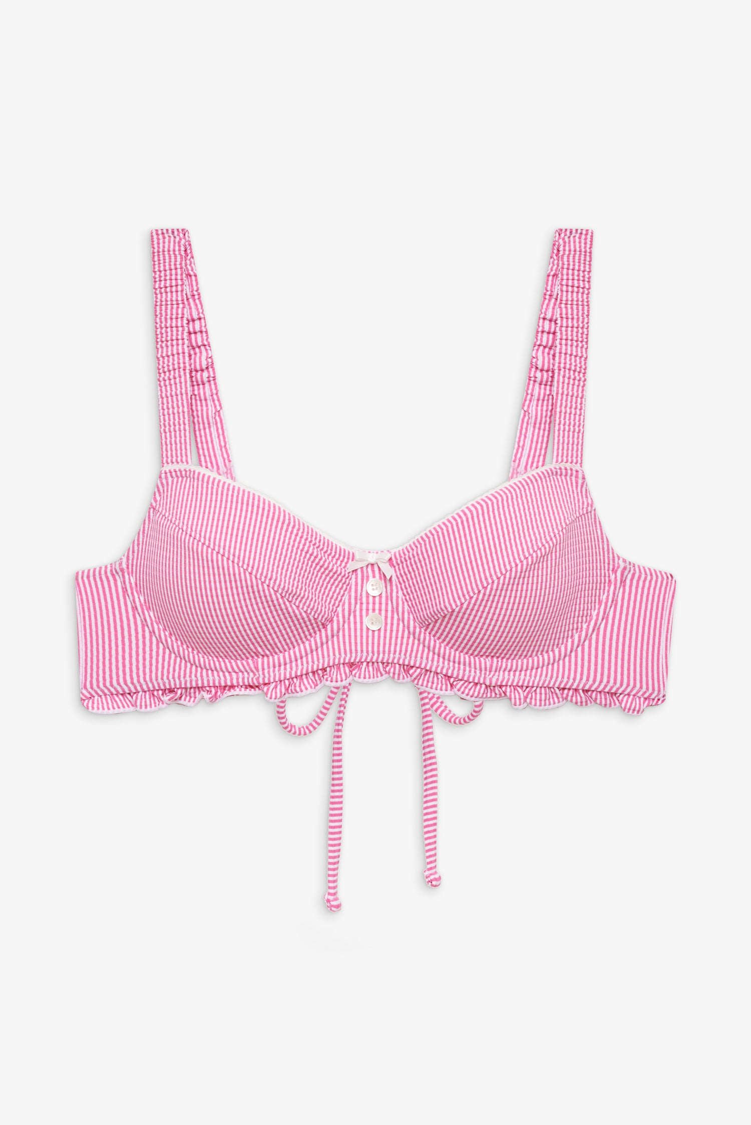 Jane Underwire Bikini Top  Pink Stripe