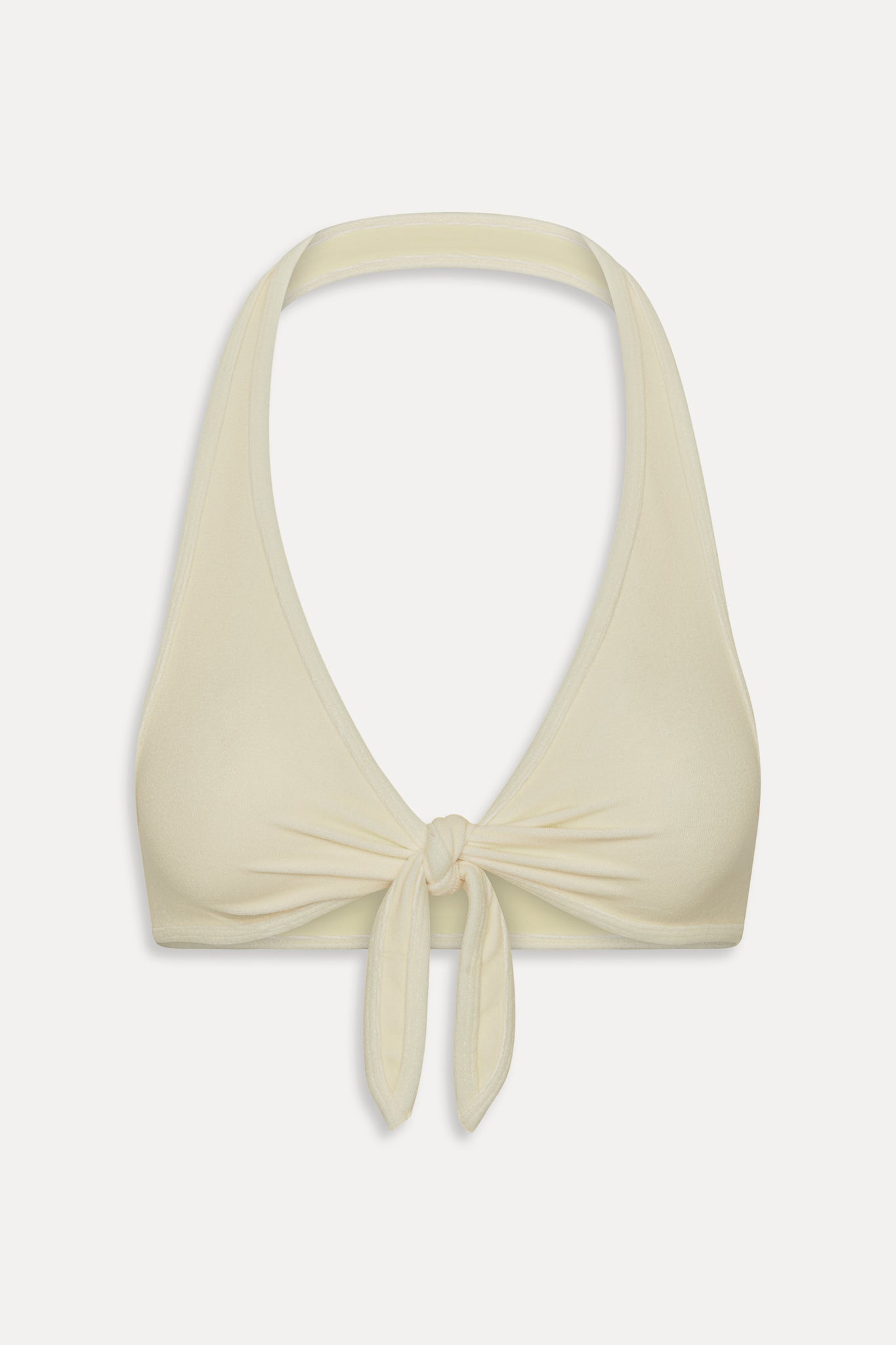 Jayne Terry Halter Bikini Top  Lemon