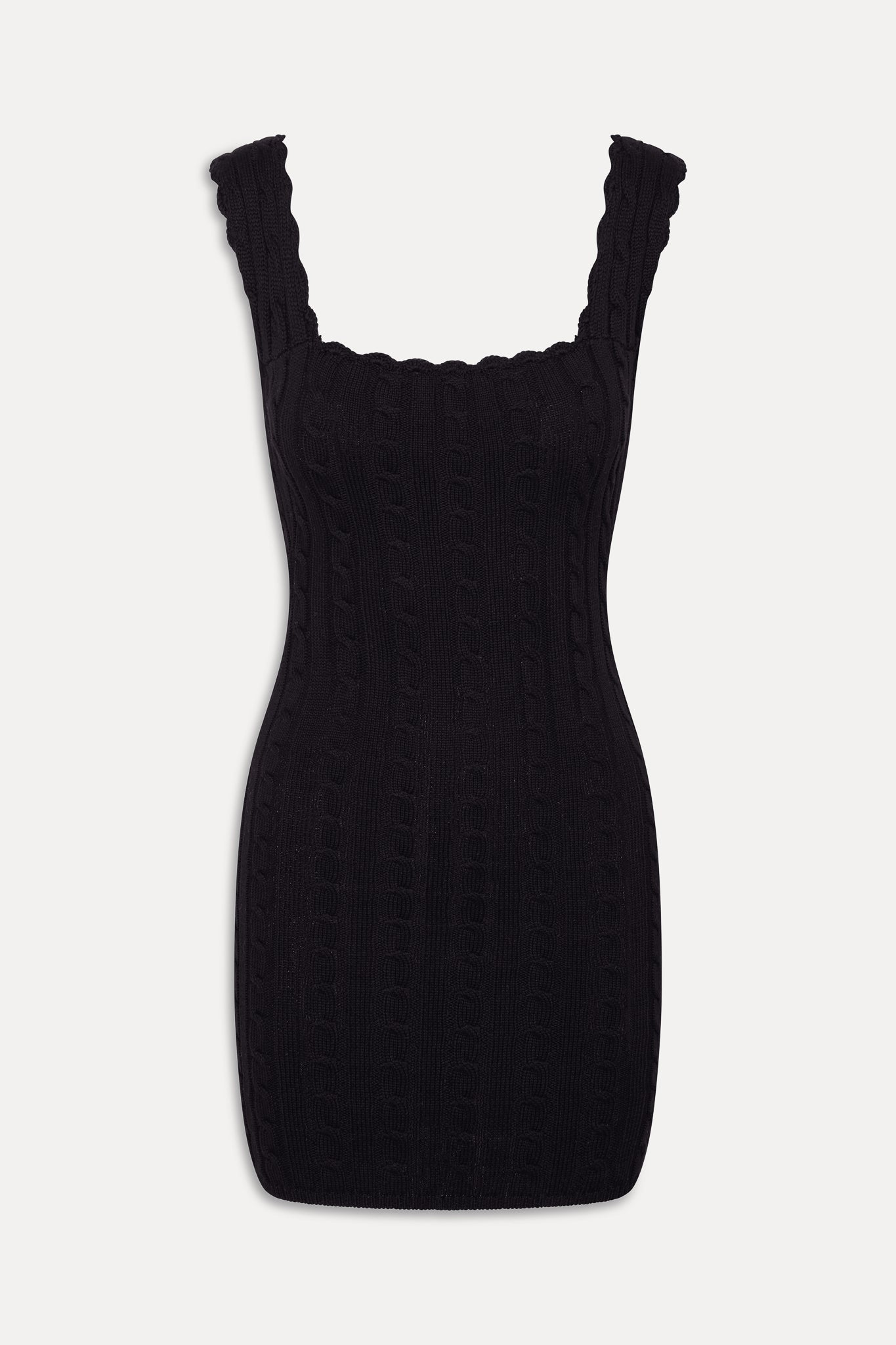 Jules Knit Backless Mini Dress  Black