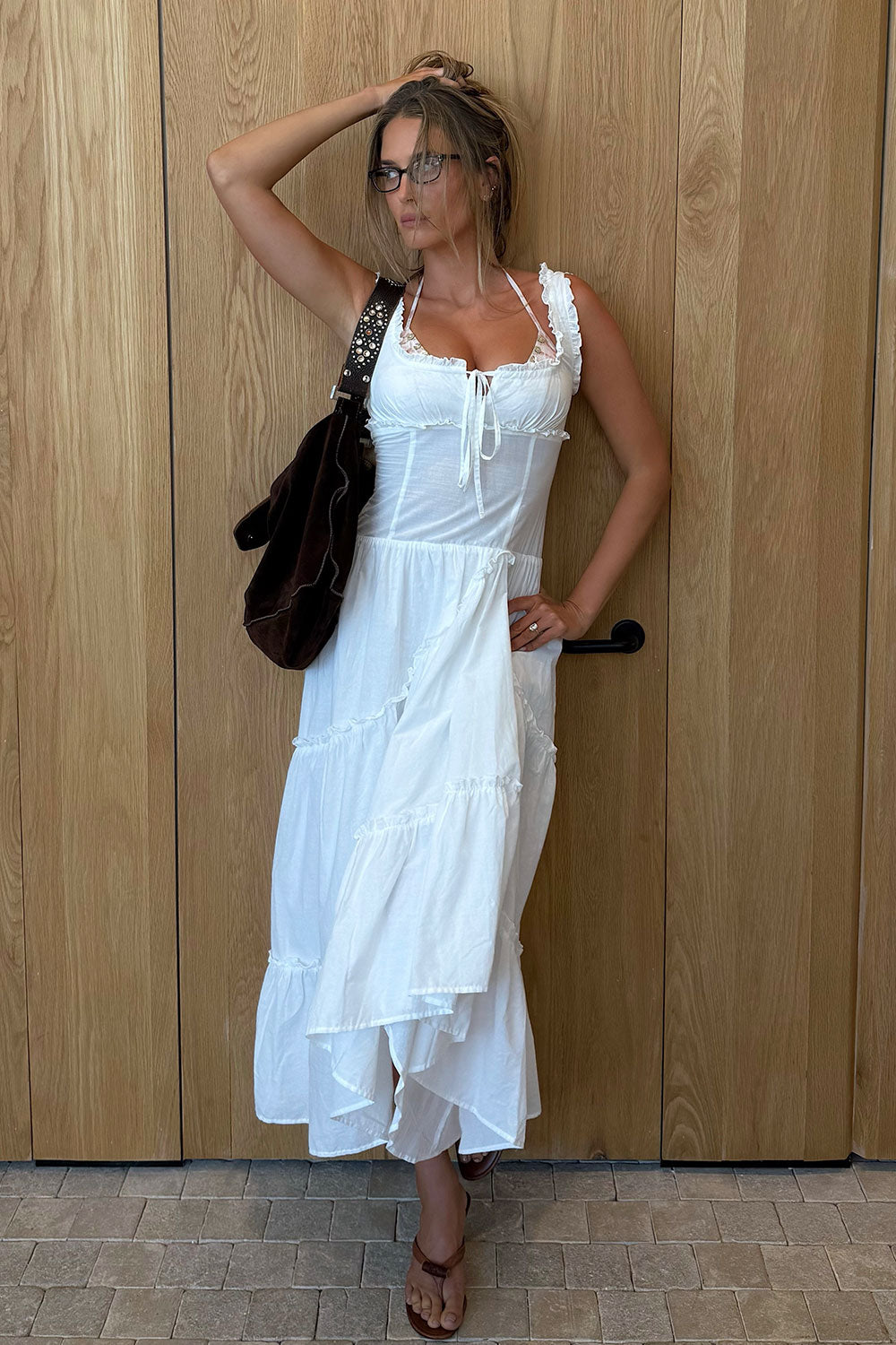 Frankies Bikinis - Keepsake Cotton Ruffle Maxi Dress - Daisy White Frankies Bikinis - Keepsake Cotton Ruffle Maxi Dress - Daisy White