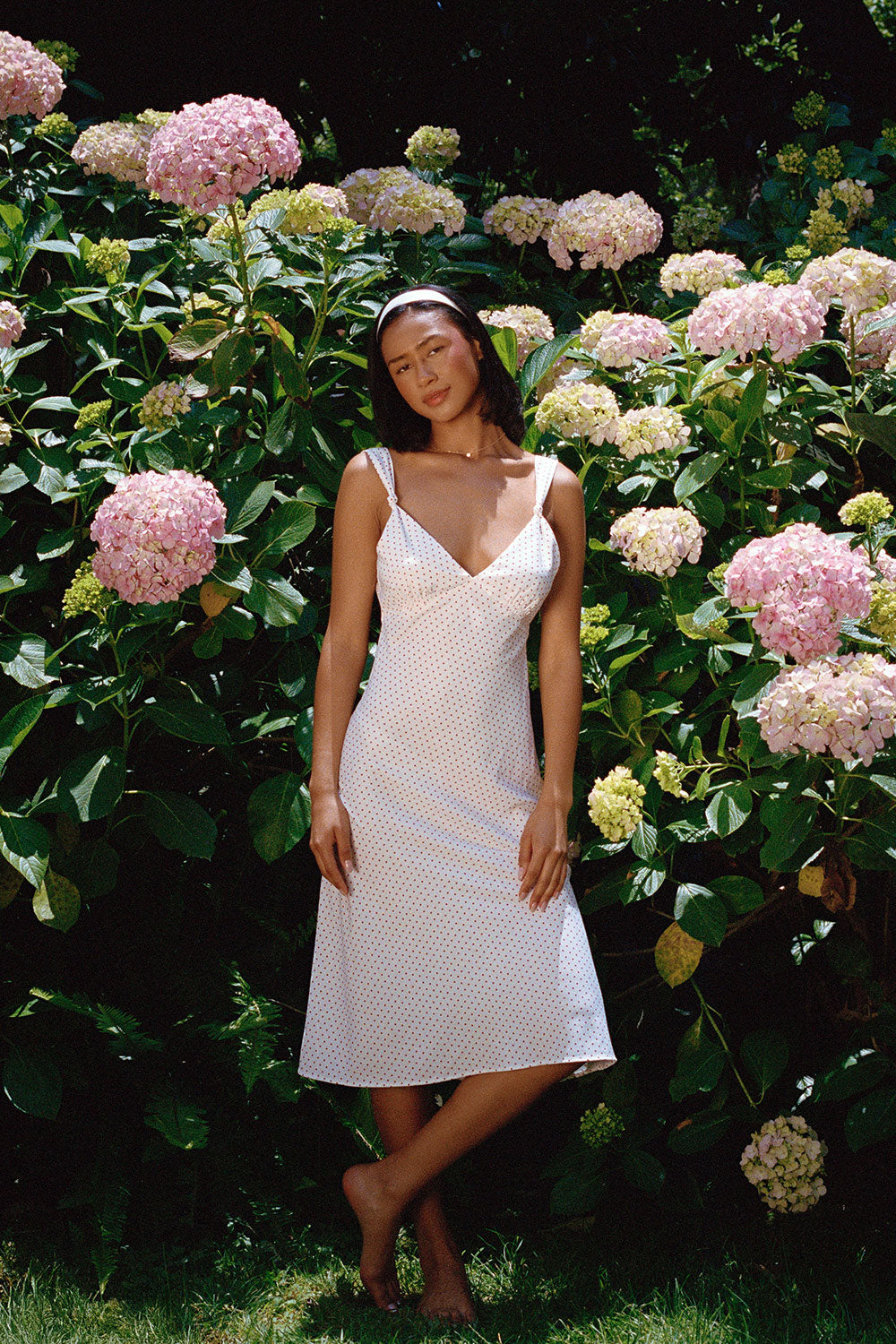 Gem Midi Slip Dress  Red Dot