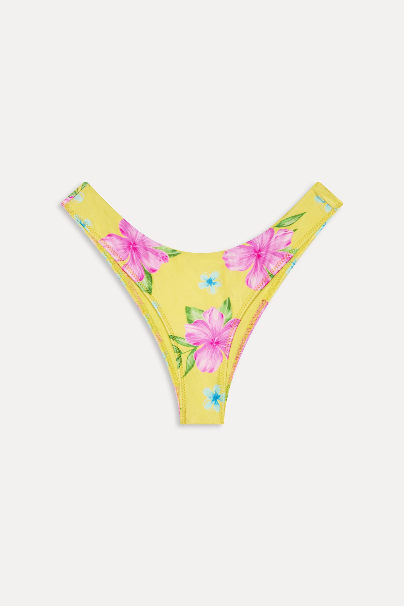 Katarina Satin Cheeky Bikini Bottom  Hibiscus Lemonade