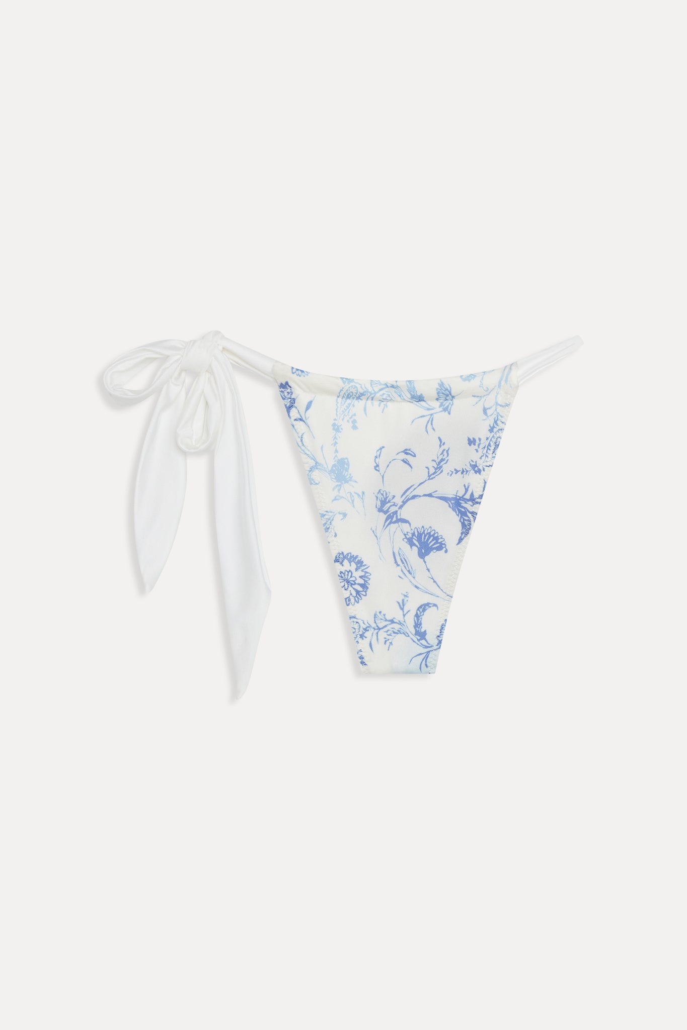 Kealy Satin Cheeky Bikini Bottom  Fleur de Bleu