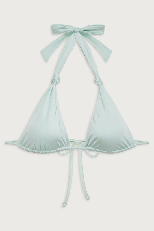 Kealy shine halter bikini top pistachio by Frankies Bikinis 