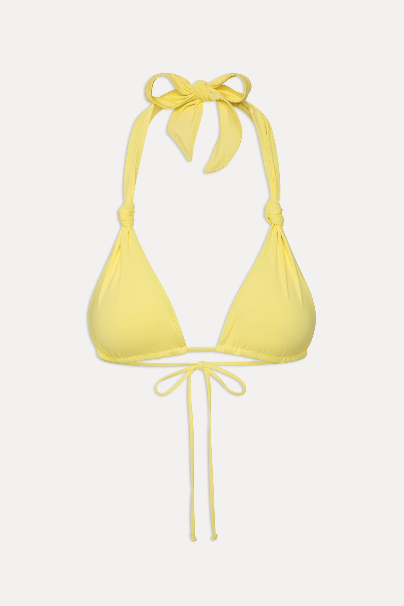Kealy Triangle Halter Bikini Top  Yellow Iris