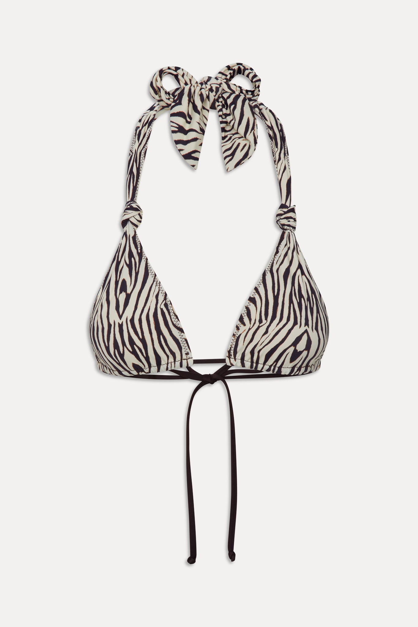 Kealy Halter Bikini Top - Zebra