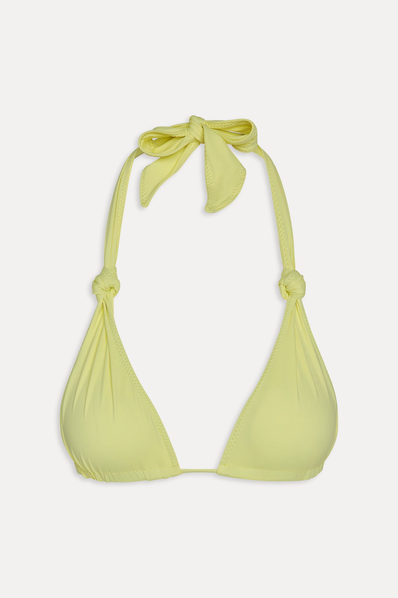 Kealy Triangle Halter Bikini Top  Yellow Mojito