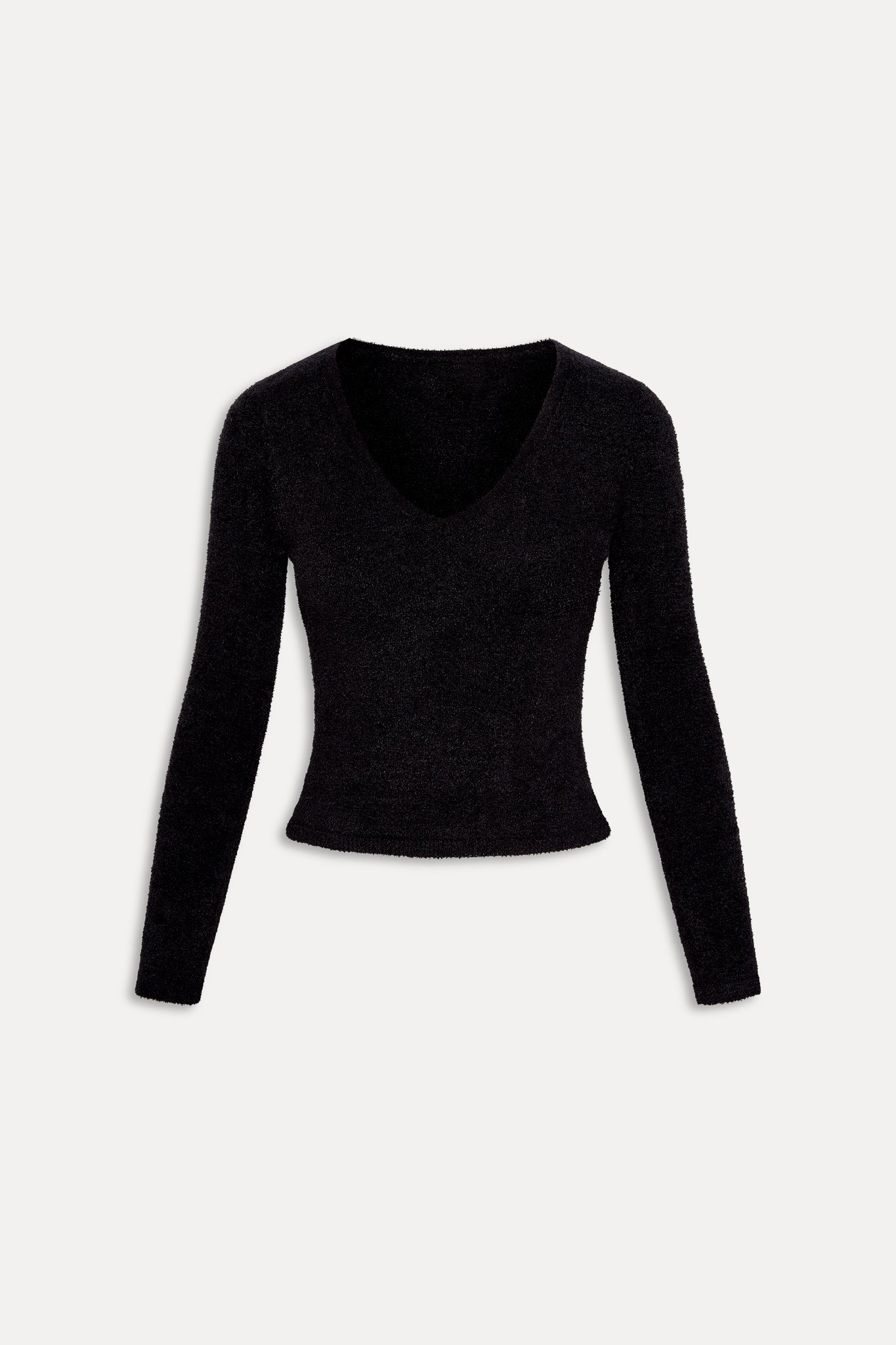 x Barefoot Dreams Kit V Neck Sweater  Black
