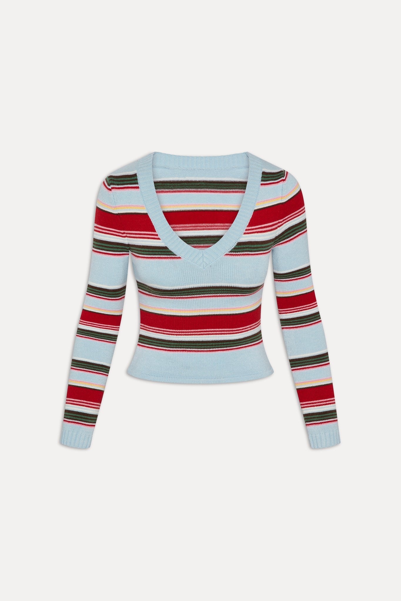 Kit V Neck Knit Sweater - Daydream