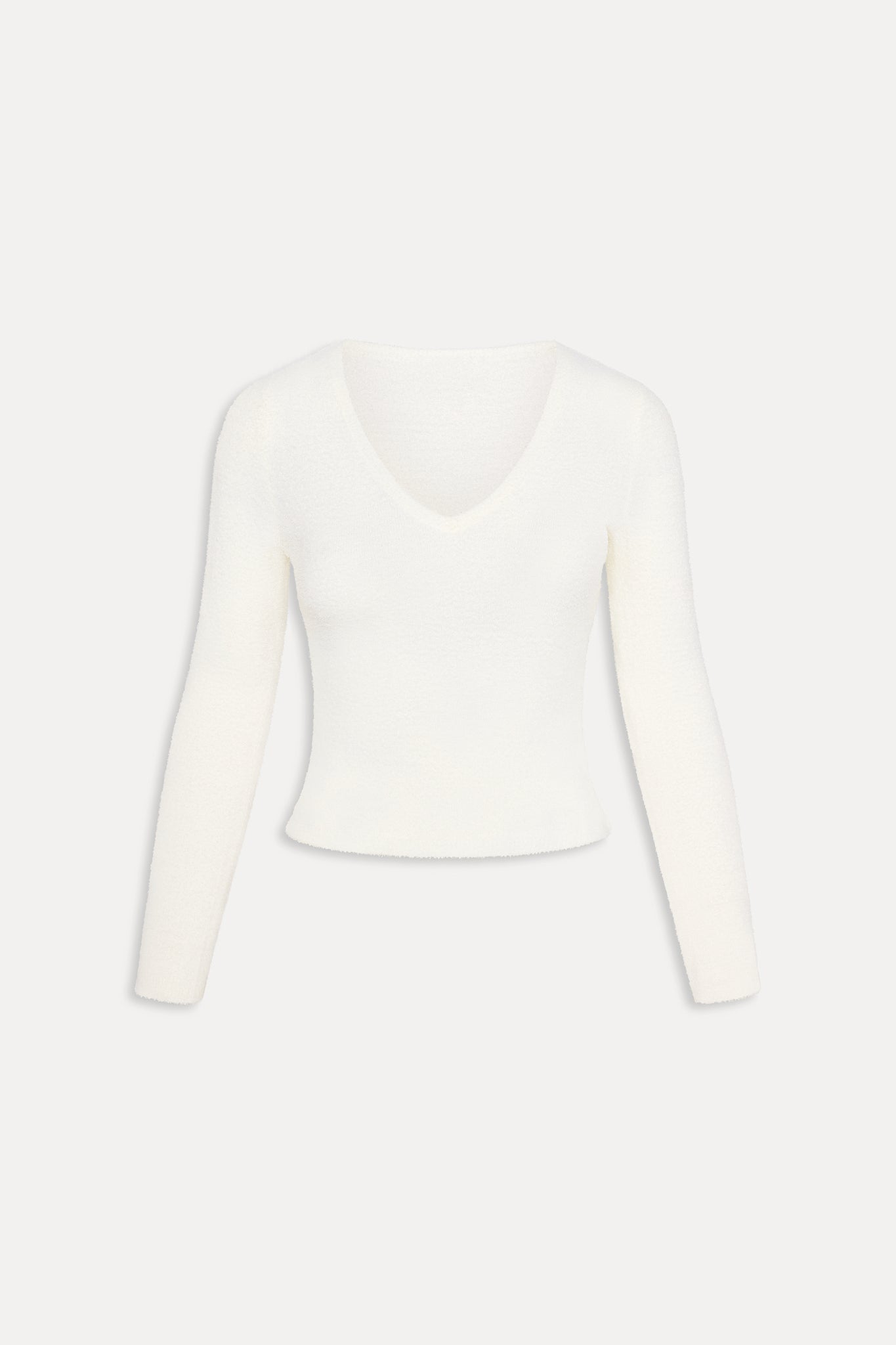 x Barefoot Dreams Kit V Neck Sweater  Pearl