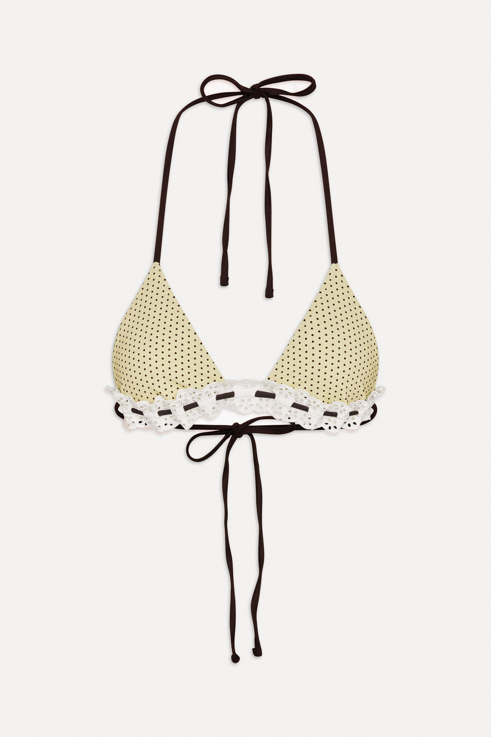 Lana Skimpy Triangle Bikini Top  Lemon Dot