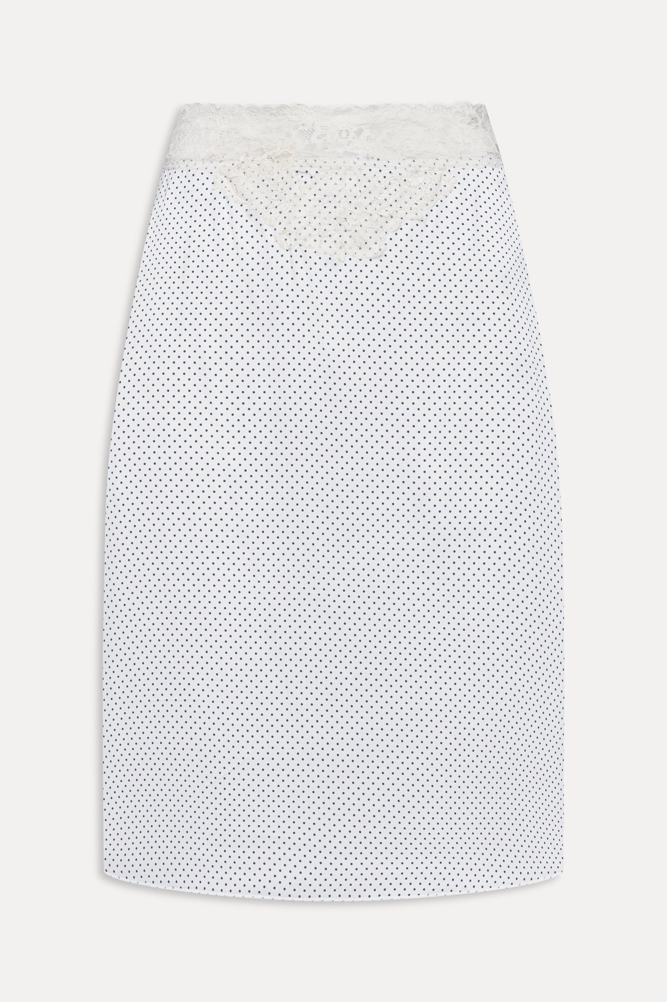 Laura Silk Midi Skirt  French Pearl