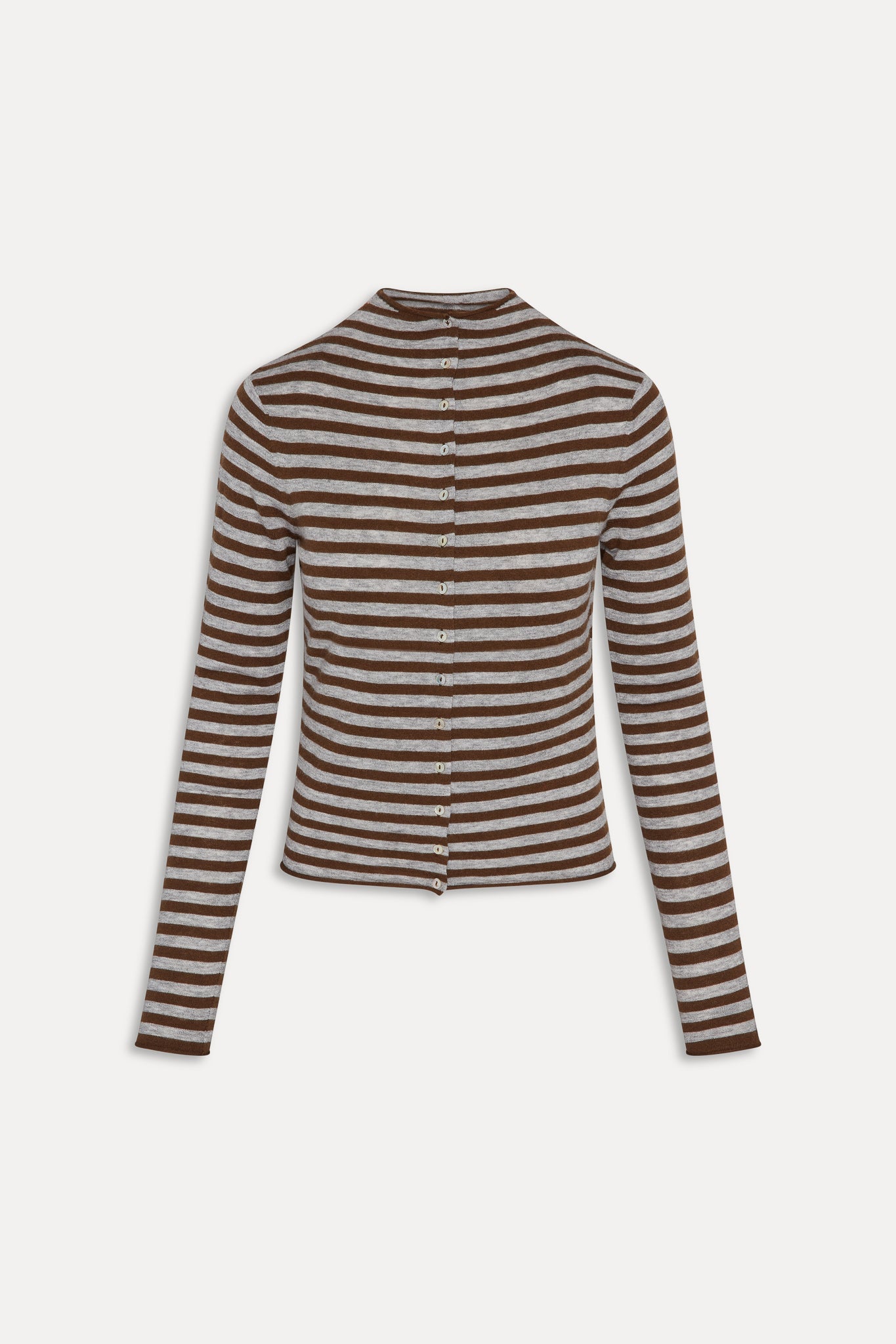 Leo Knit Button Up Cardigan - Pebble