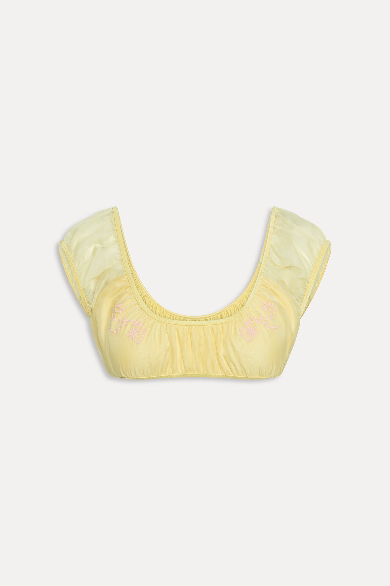 x Devon Lee Carlson Leo Chiffon Bikini Top  Just Like Honey