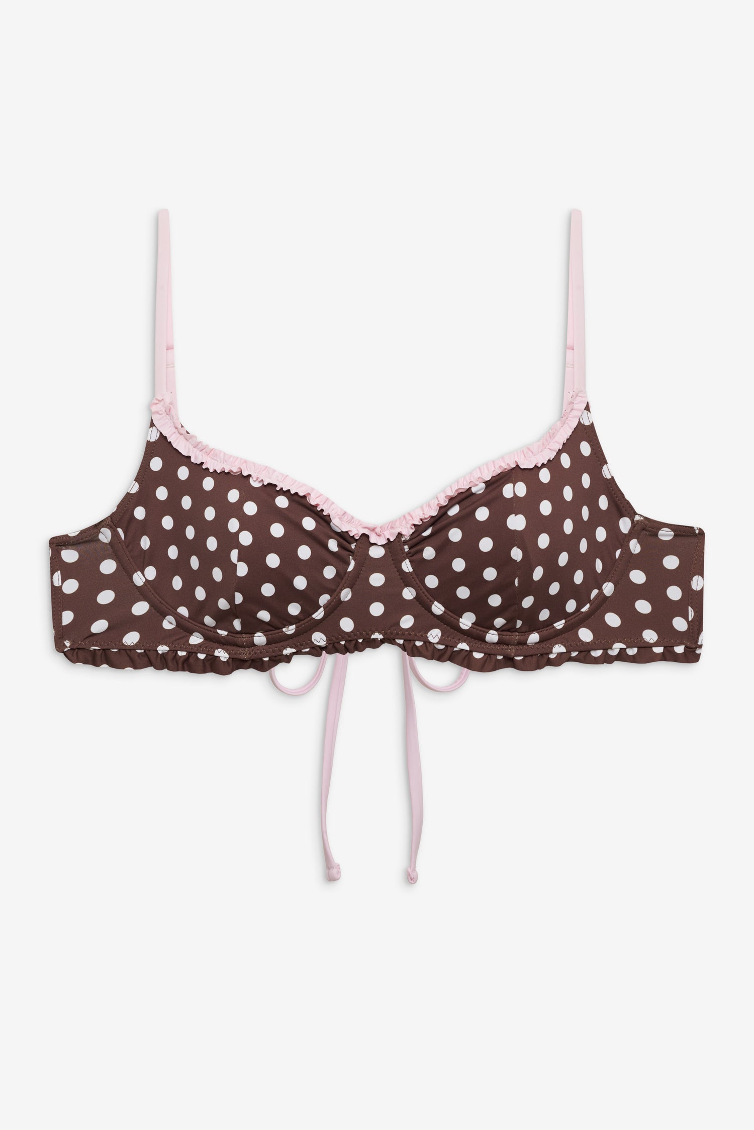 Lillie Underwire Bikini Top  Cocoa Dot