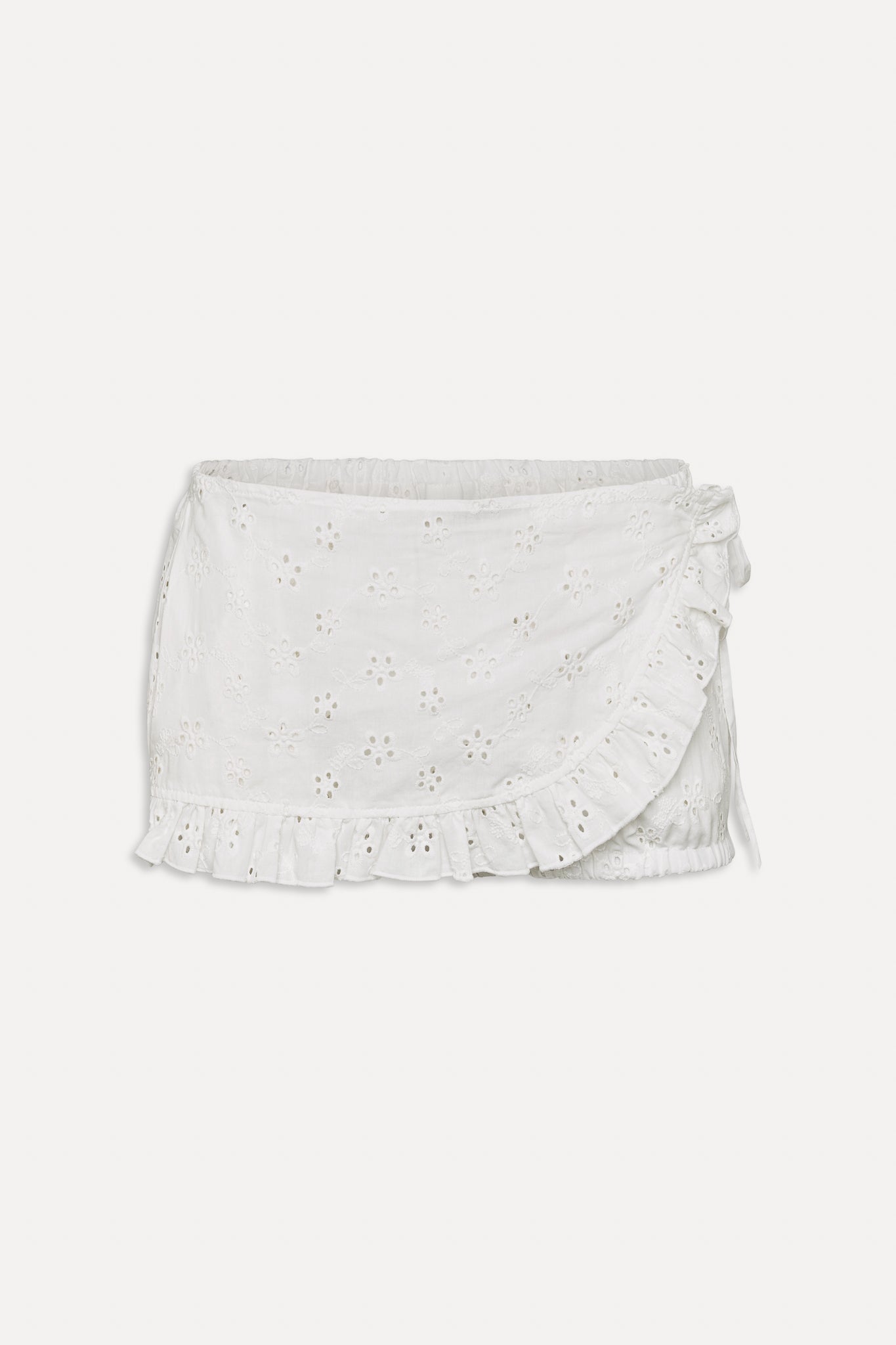 x BELLA HADID Little Miss Mini Shorts  Salt Air Eyelet