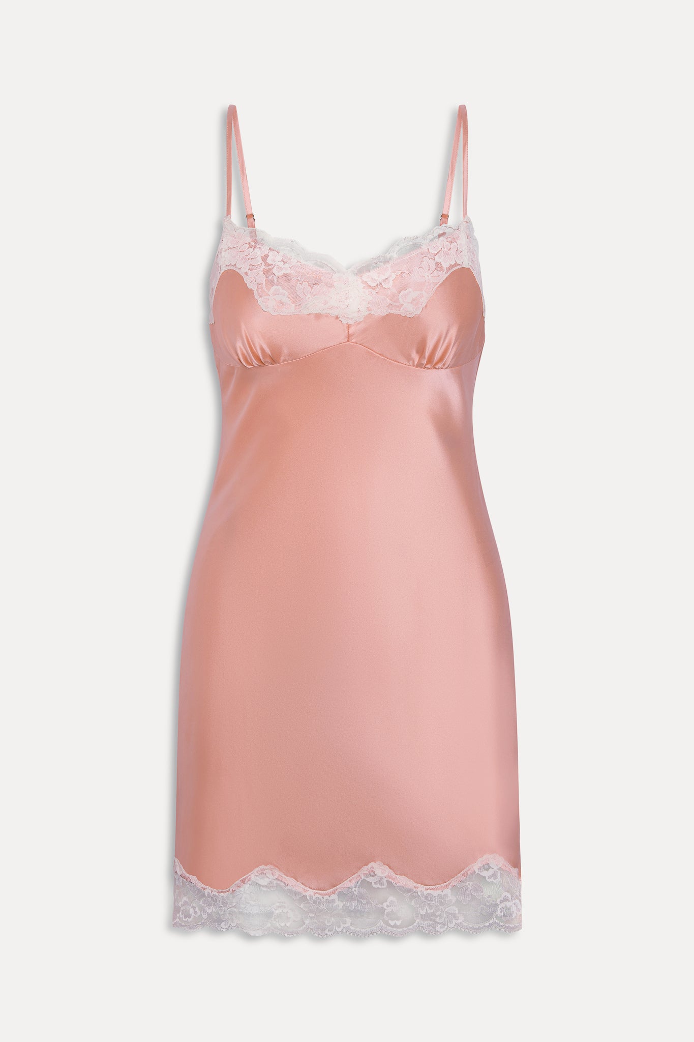 x Devon Lee Carlson Liz Silk Slip Dress  Sunrise Peach
