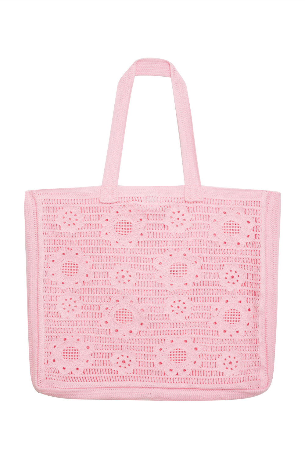x PAMELA ANDERSON Lola Crochet Tote Bag - Pink Dream
