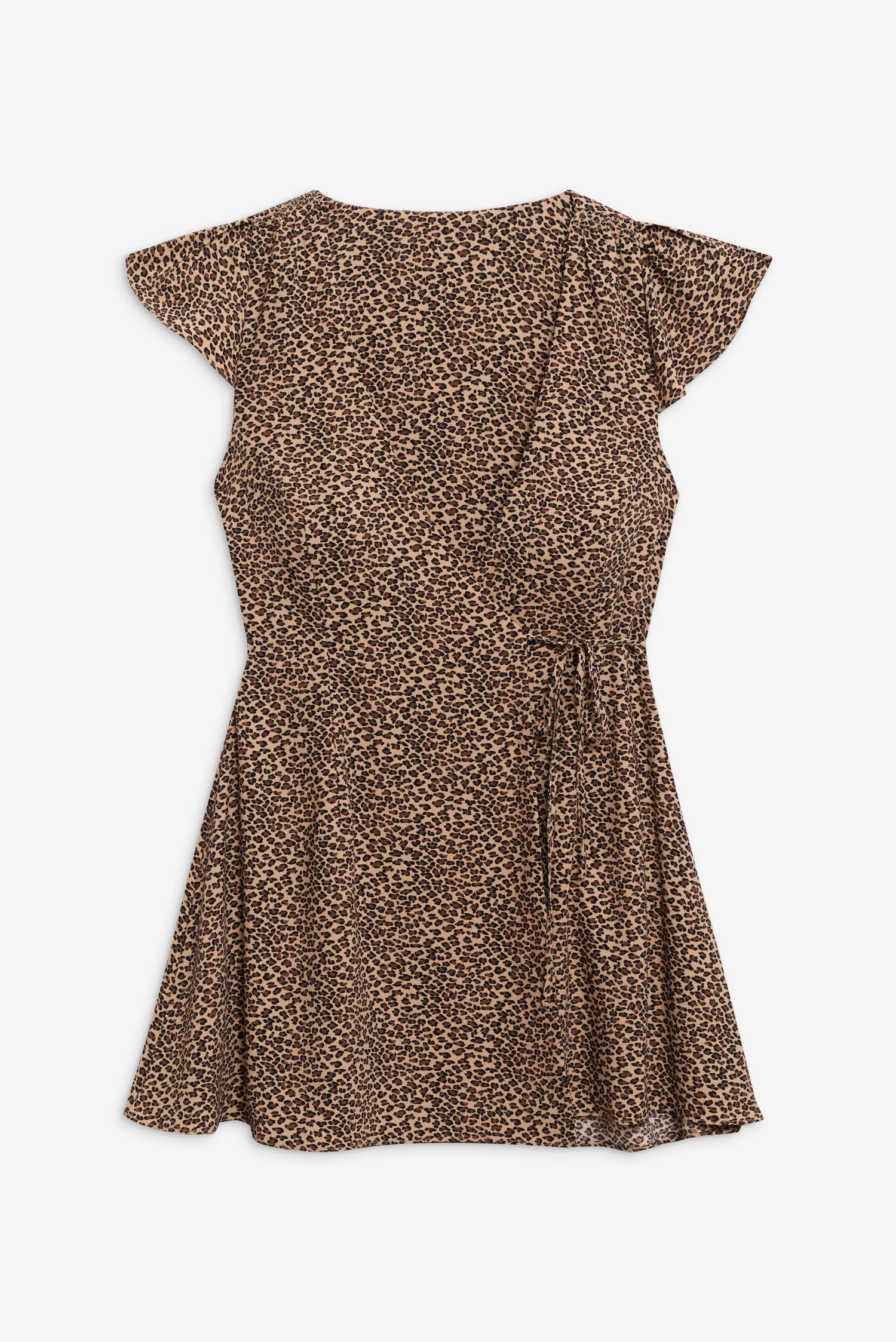 Lucy Wrap Mini Dress  Baby Leopard