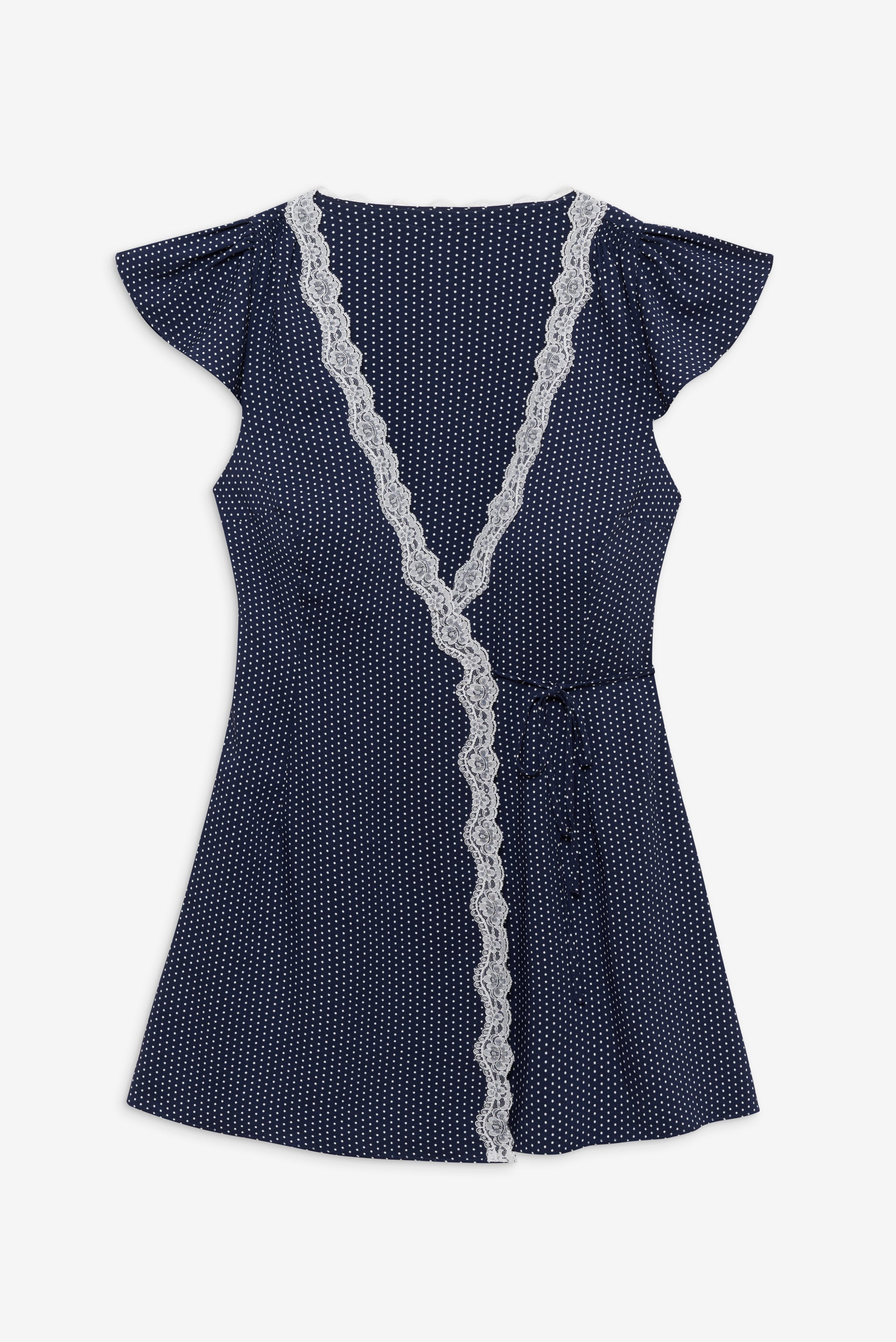 Lucy Wrap Mini Dress - Dotty Lucy Wrap Mini Dress - Dotty
