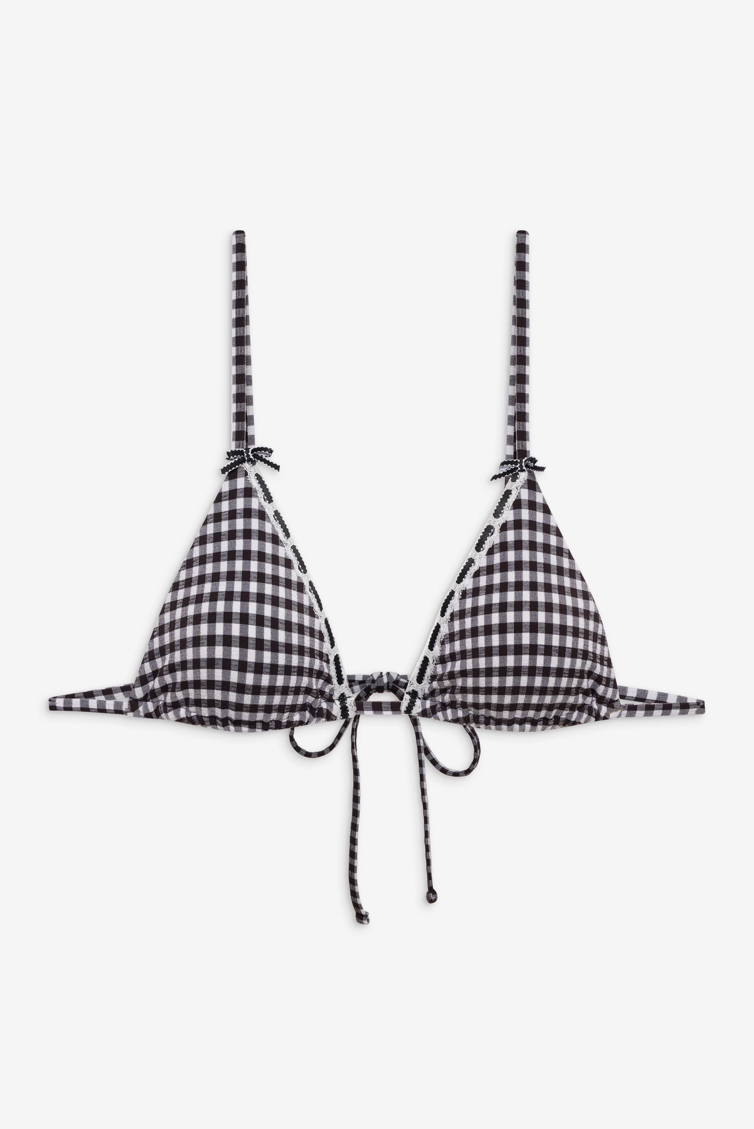 Lumia Gingham Triangle Bikini Top  Blackberry Gingham