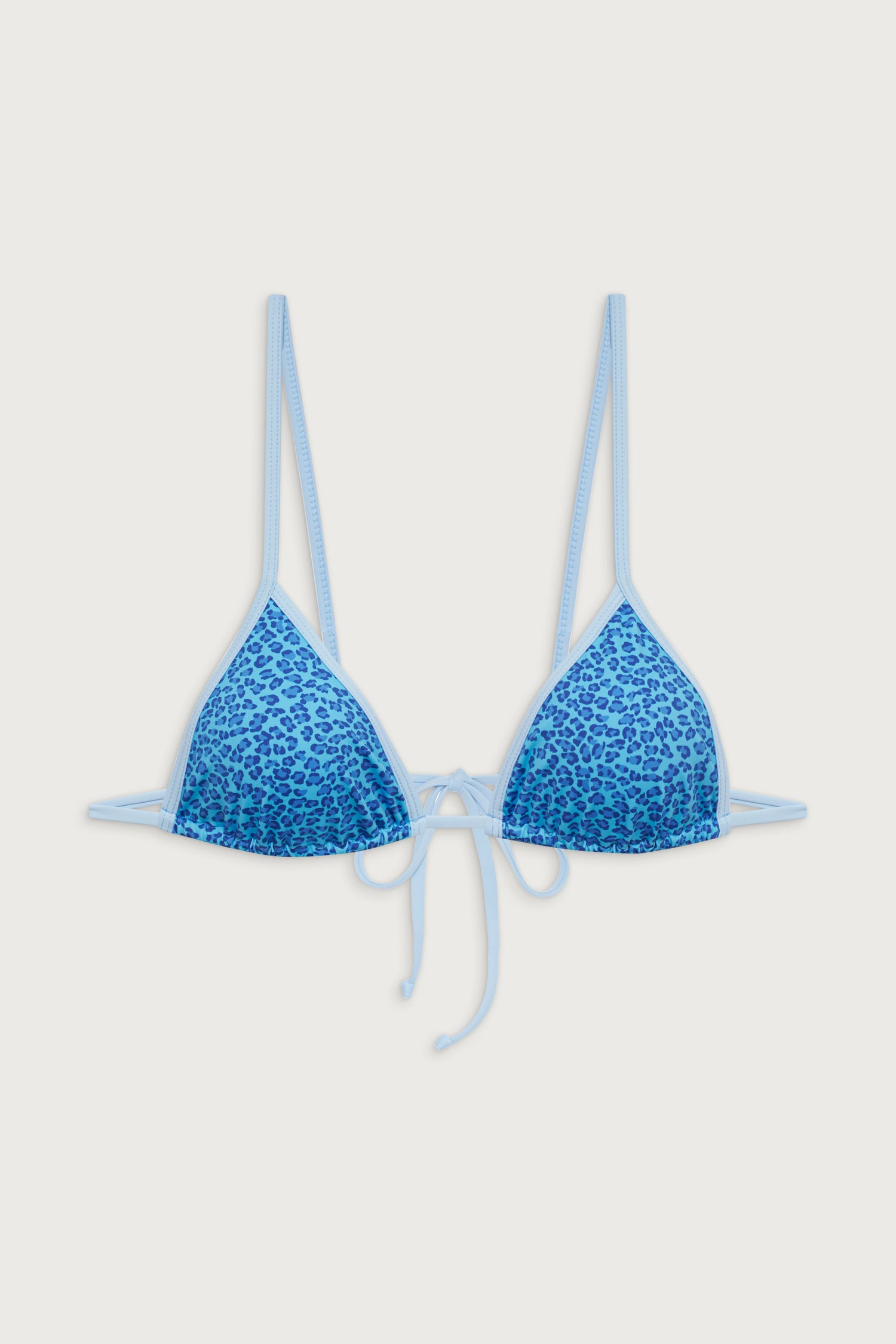 Lumia Triangle Bralette Bikini Top  Cobalt Cheetah