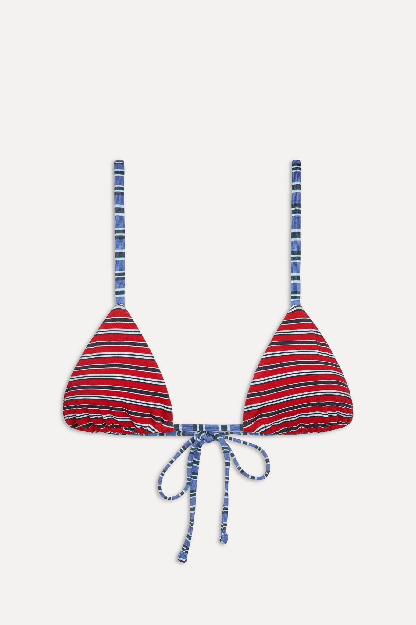 Lumia Skimpy Triangle Bikini Top  Red Summer Stripe