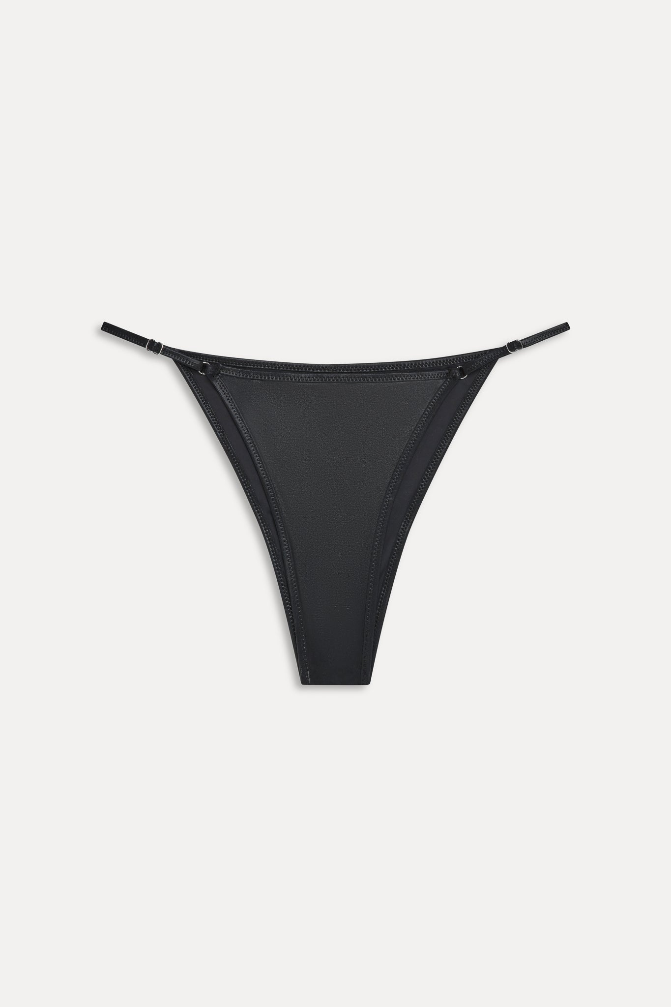 x KHY Luna Metallic Bikini Bottom  Black Chrome