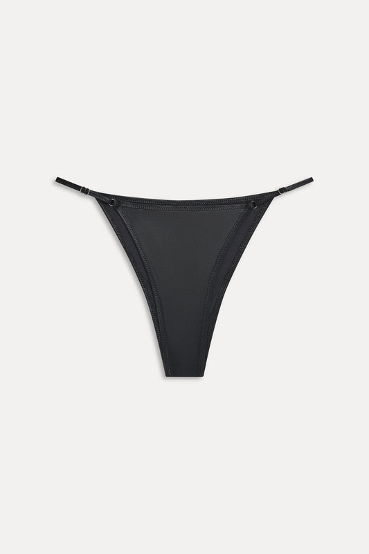 x KHY Luna Metallic Bikini Bottom - Black Chrome by Frankies Bikinis 