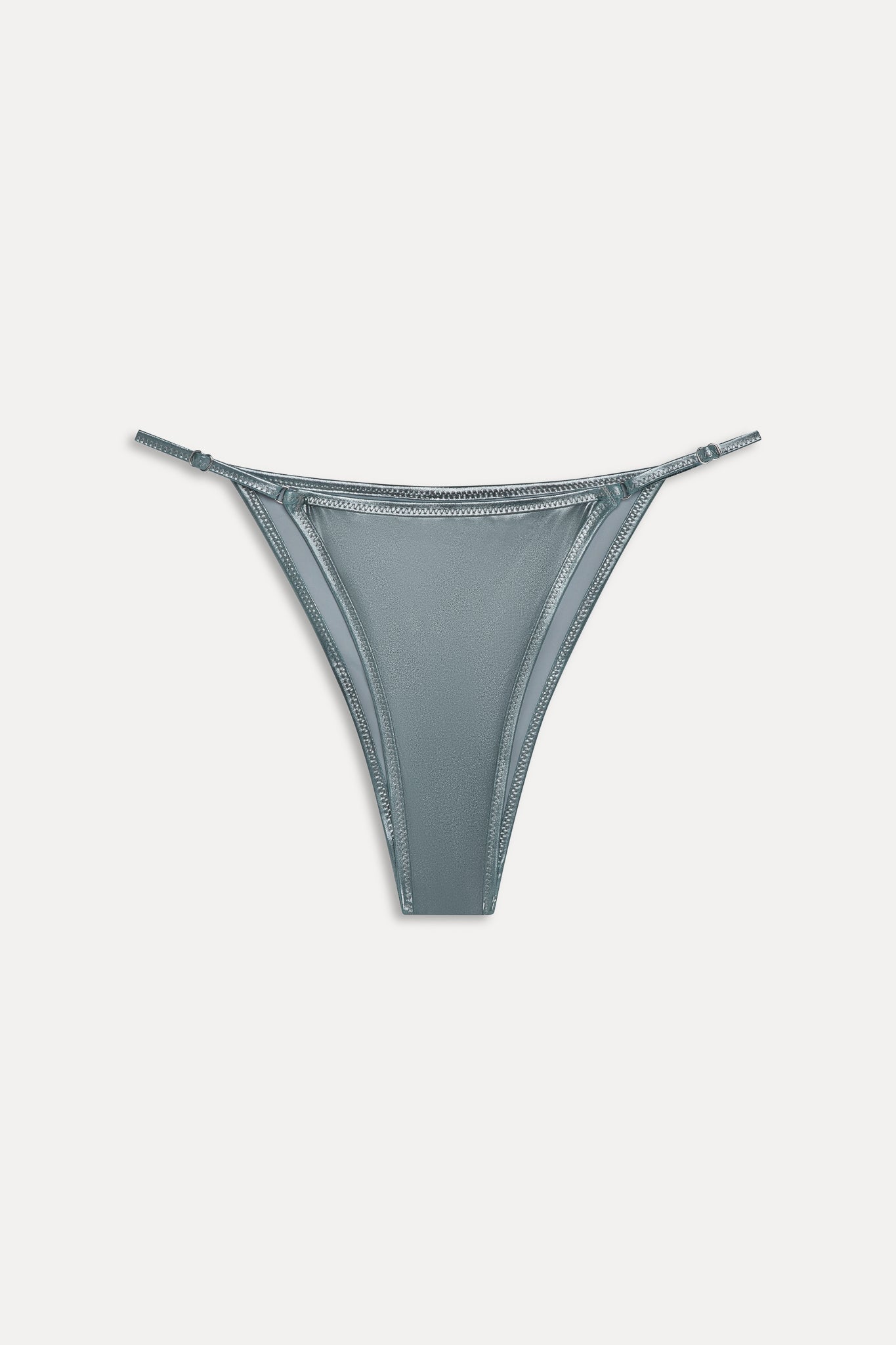 x KHY Luna Metallic Bikini Bottom  Chrome