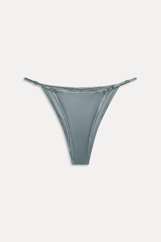 x KHY Luna Metallic Bikini Bottom - Chrome by Frankies Bikinis 