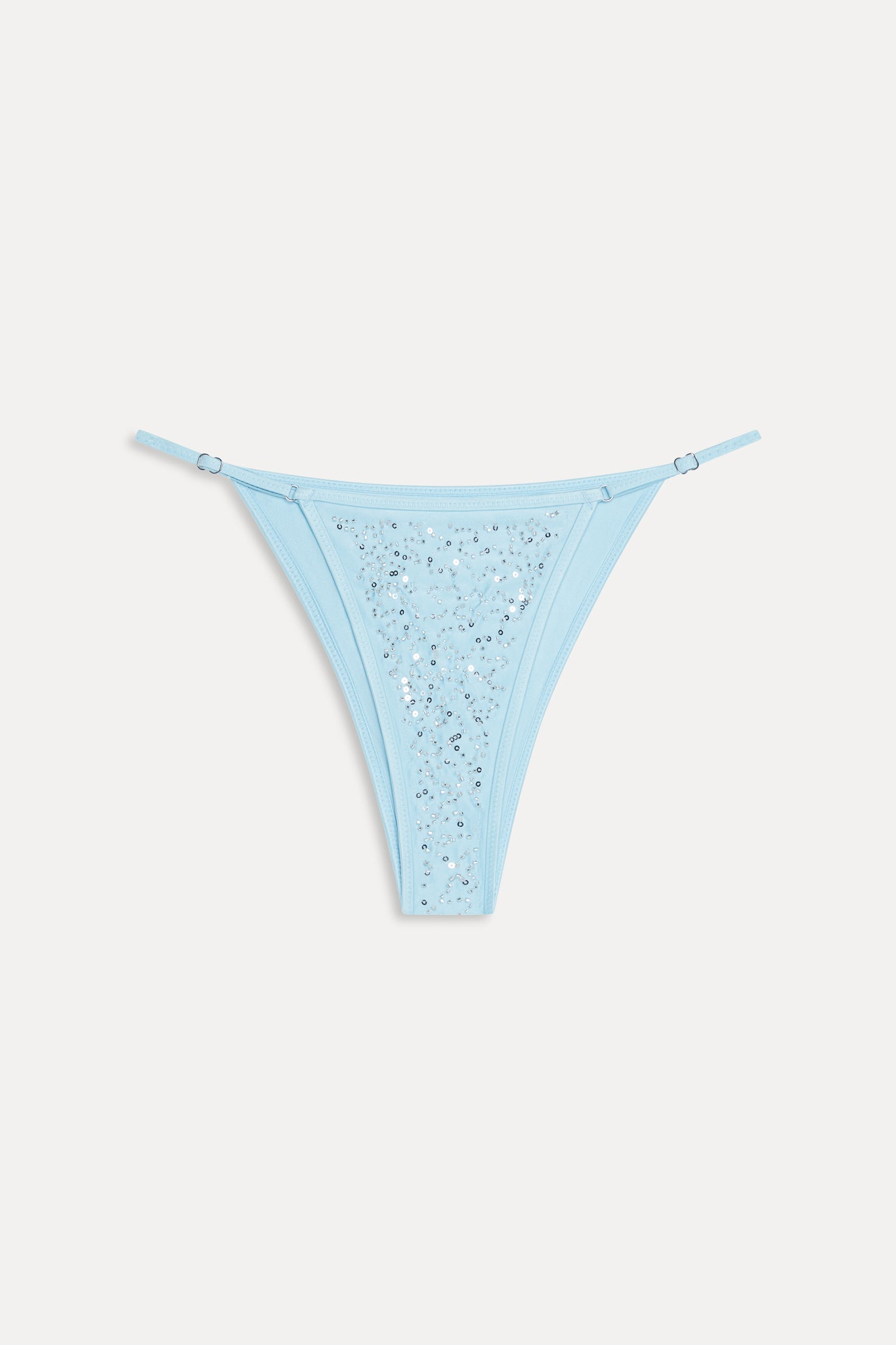x Devon Lee Carlson Luna Sequin Bikini Bottom  Blue Bloom