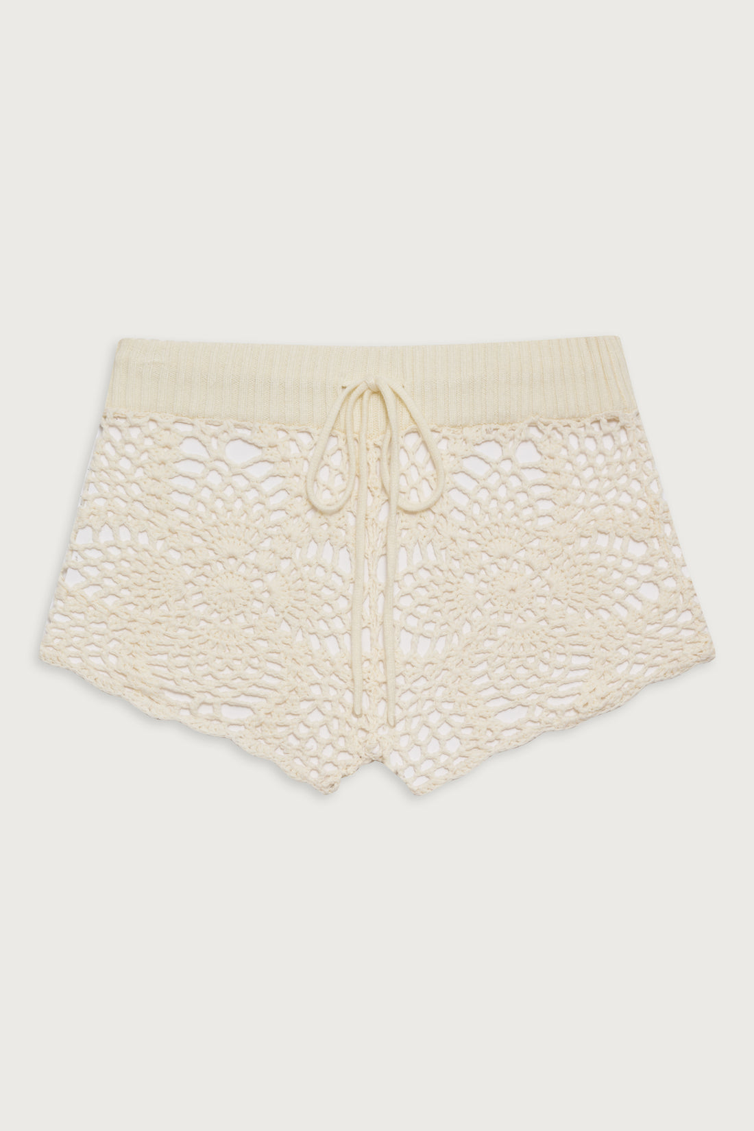 Mini Short String Lyla Crochet Mini Short - White