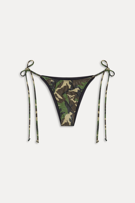 x KHY Mackenzie Foil String Bikini Bottom - Camo by Frankies Bikinis 