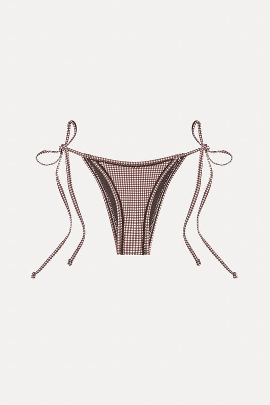 x BELLA HADID Mackenzie String Bikini Bottom Dream Gingham by Frankies Bikinis 