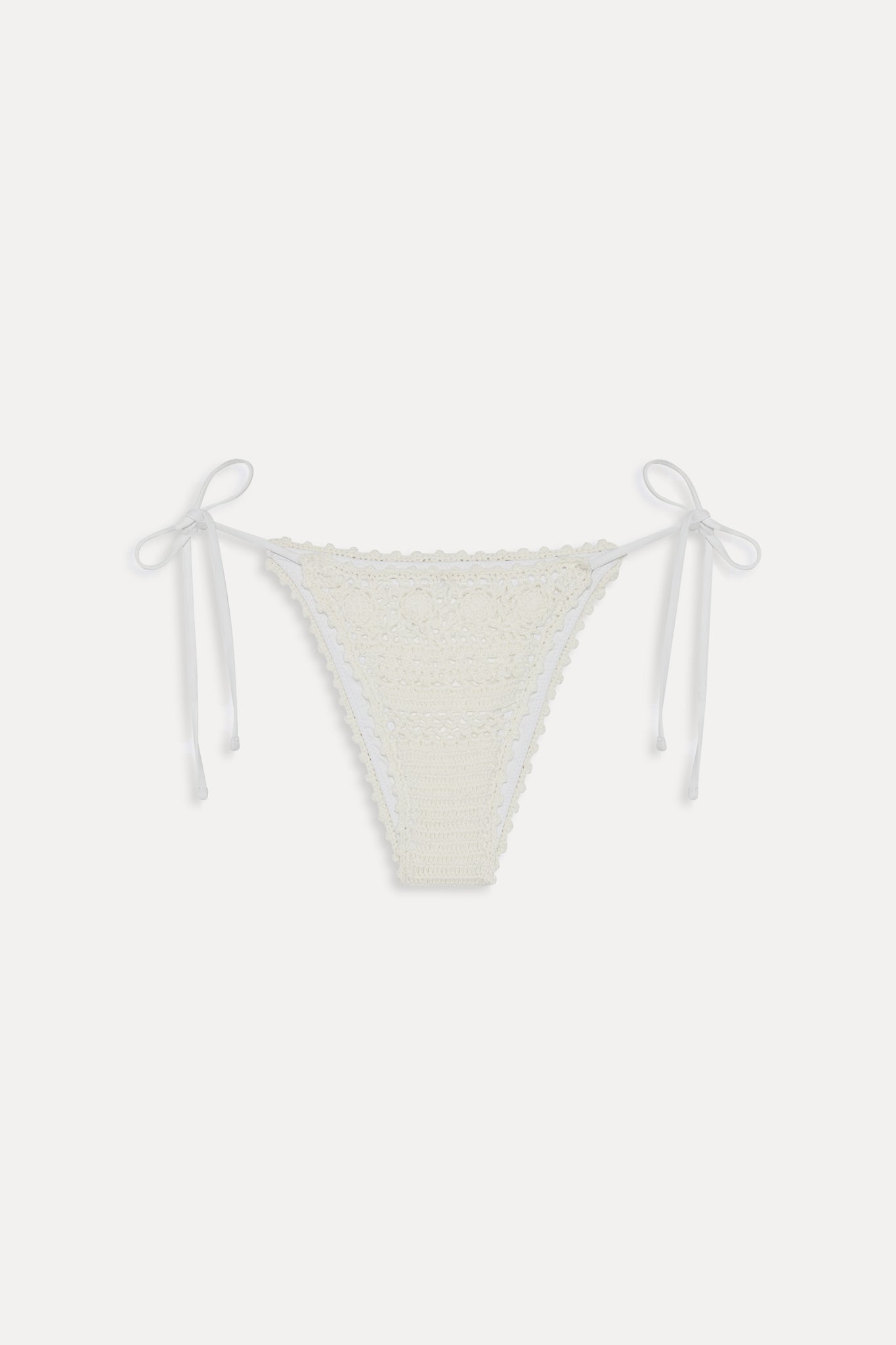 x JENNIE Mackenzie Crochet Bikini Bottom  Ivory Crochet