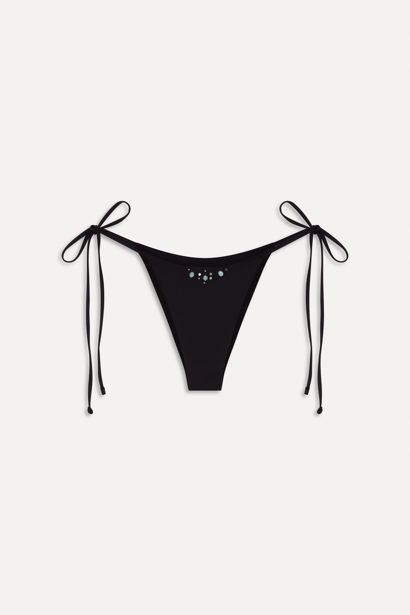 x BELLA HADID Mackenzie String Bikini Bottom  Lone Star Black