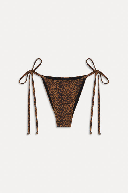 BELLA HADID Mackenzie String Bikini Bottom Lucky Leopard by Frankies Bikinis 